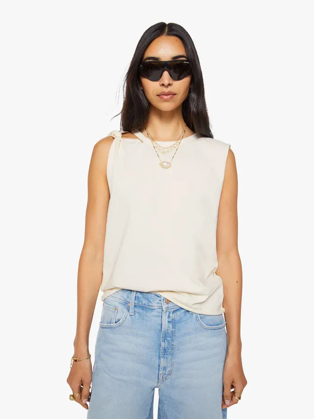 Mother Knotted Strong And Silent Top Antique White