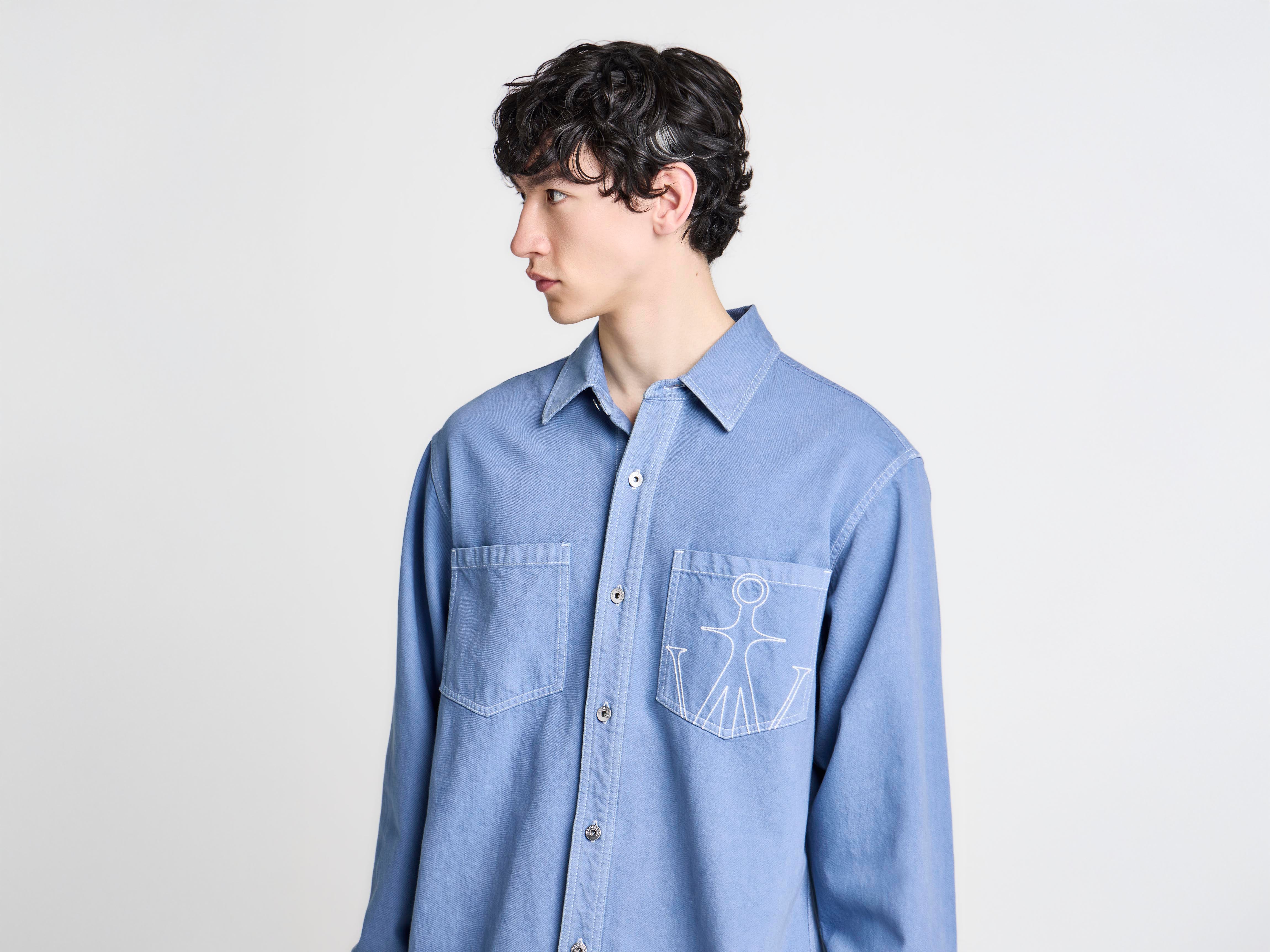 J.W.Anderson Oversized Shirt Hemd French Blue Baumwolle