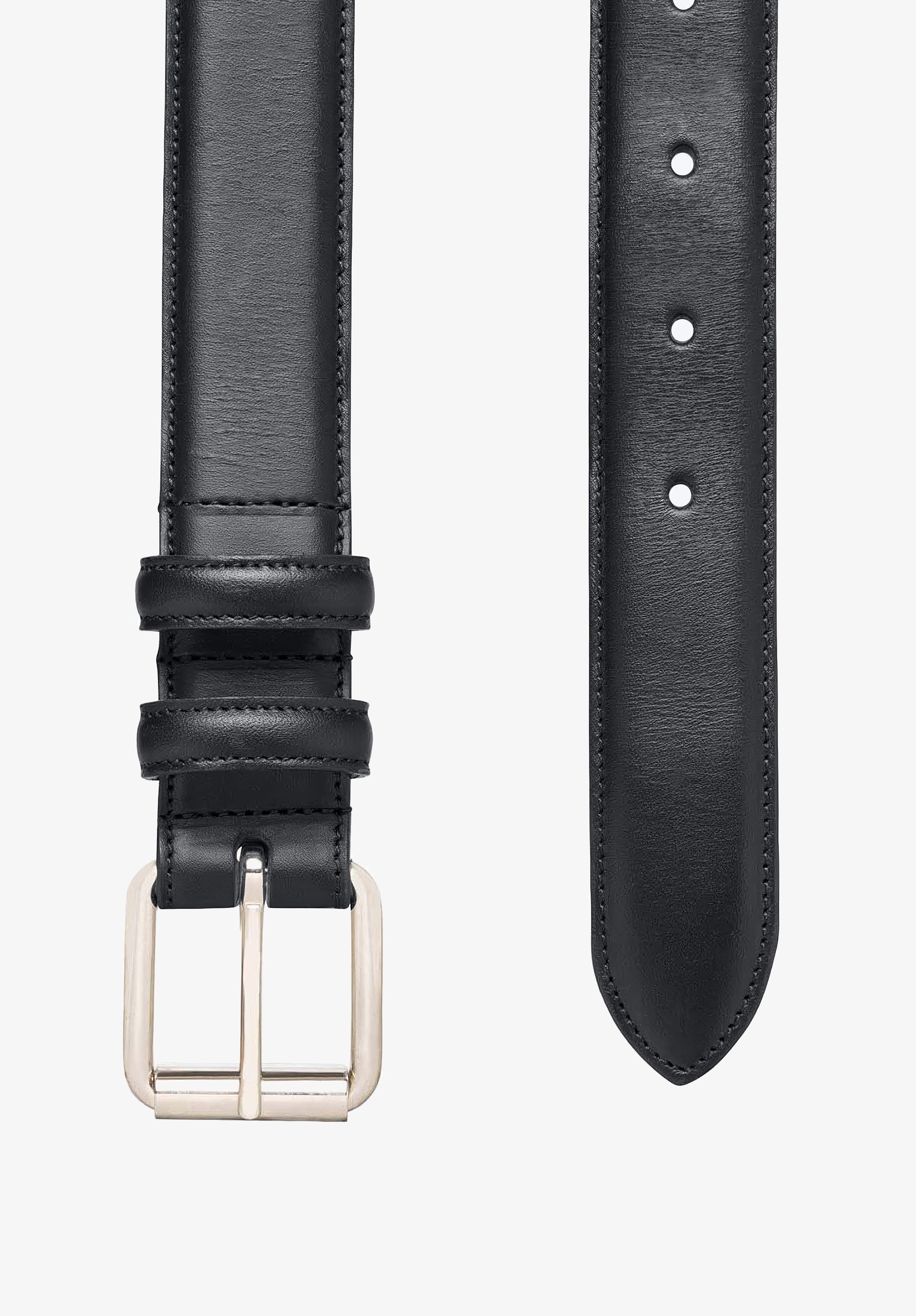 A.P.C. Paris Gürtel Glattleder Silber-Schnalle 90