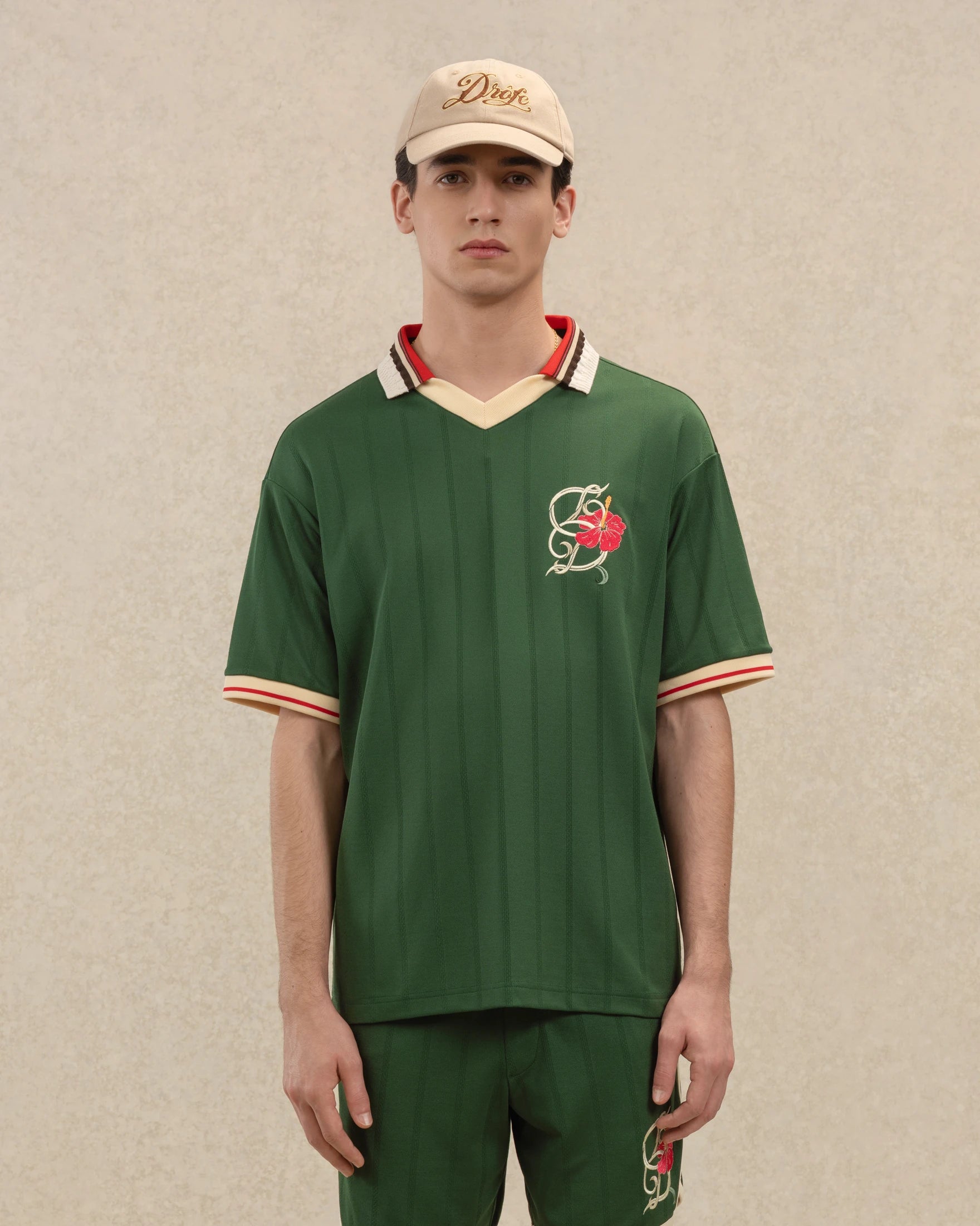 Drôle De Monsieur D Hibiscus Polo Dunkelgrün Kurzarm