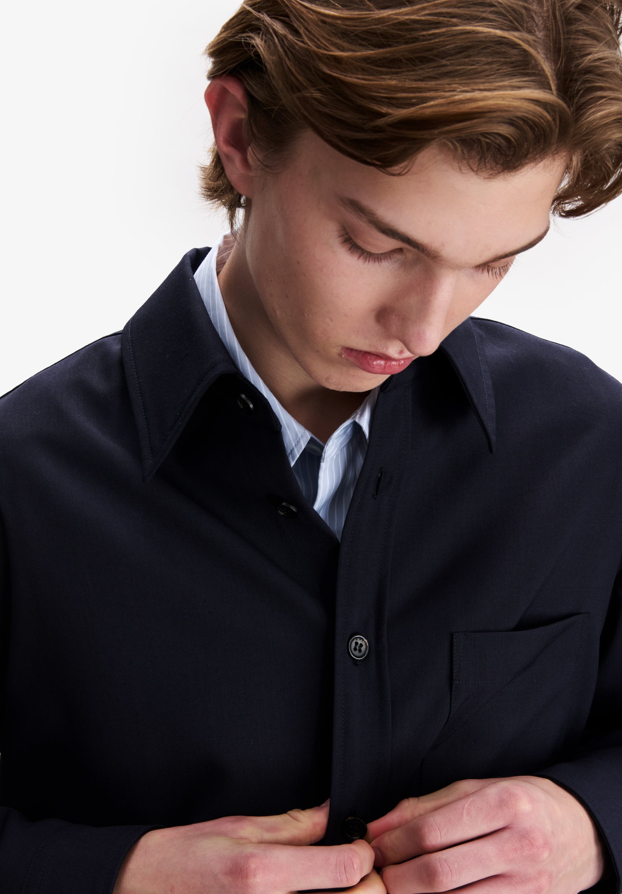 A.P.C. Overshirt Wolle Marineblau Gr. M