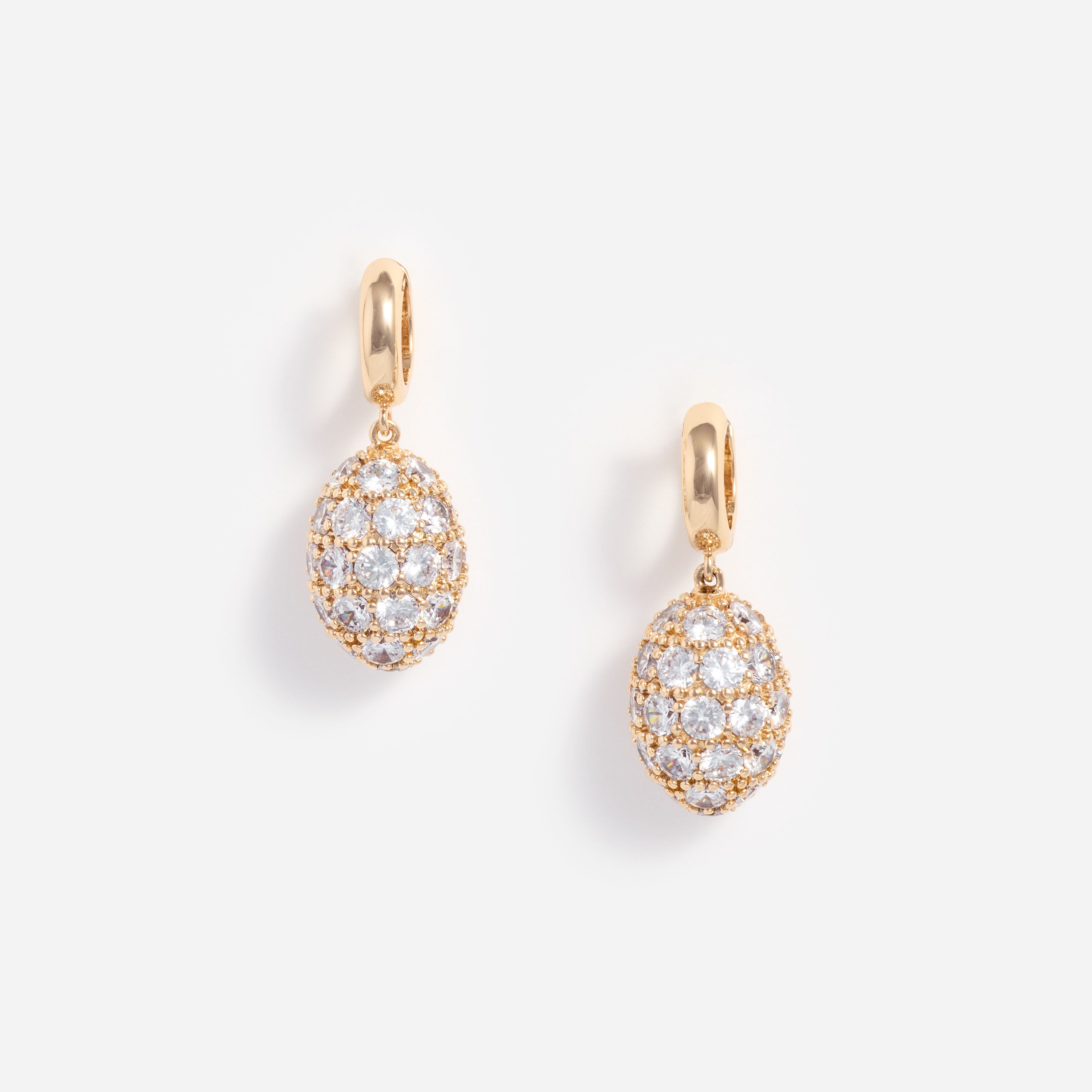 Self Portrait Gold Hoop Crystal Cluster Creolen Gold