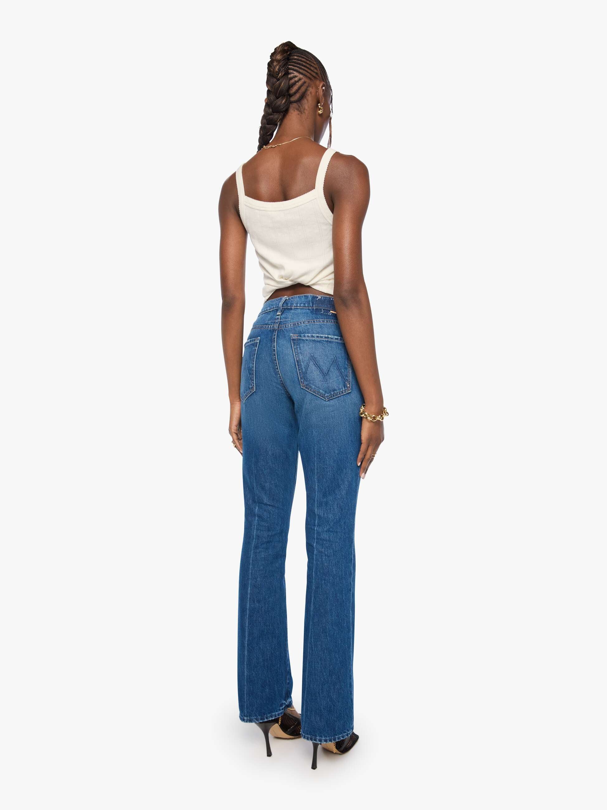 Mother Denim The Outsider Sneak Jeans Call Me Wild blau