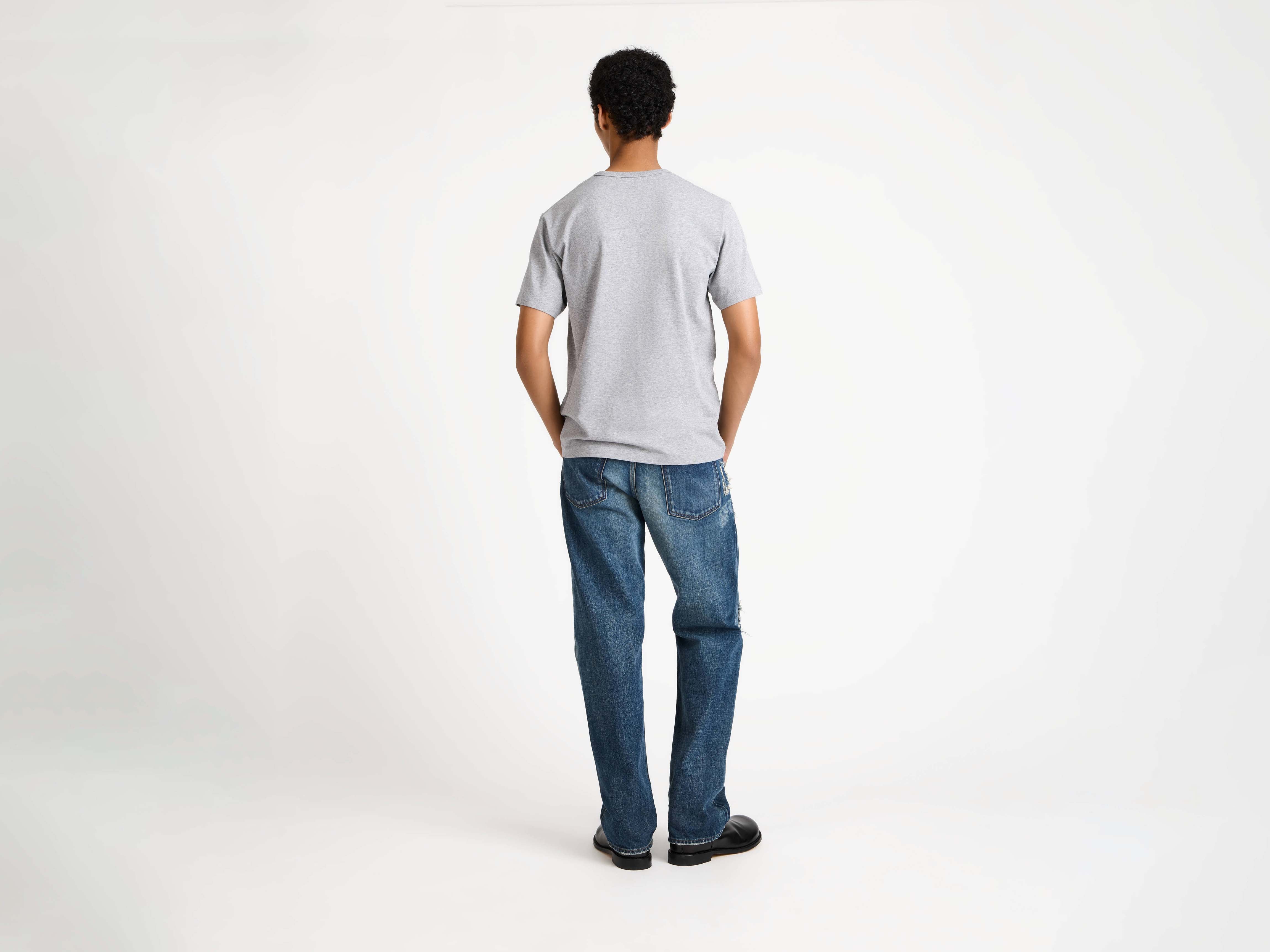 J.W.Anderson Gesture T-Shirt Herren Grau Melange Jersey