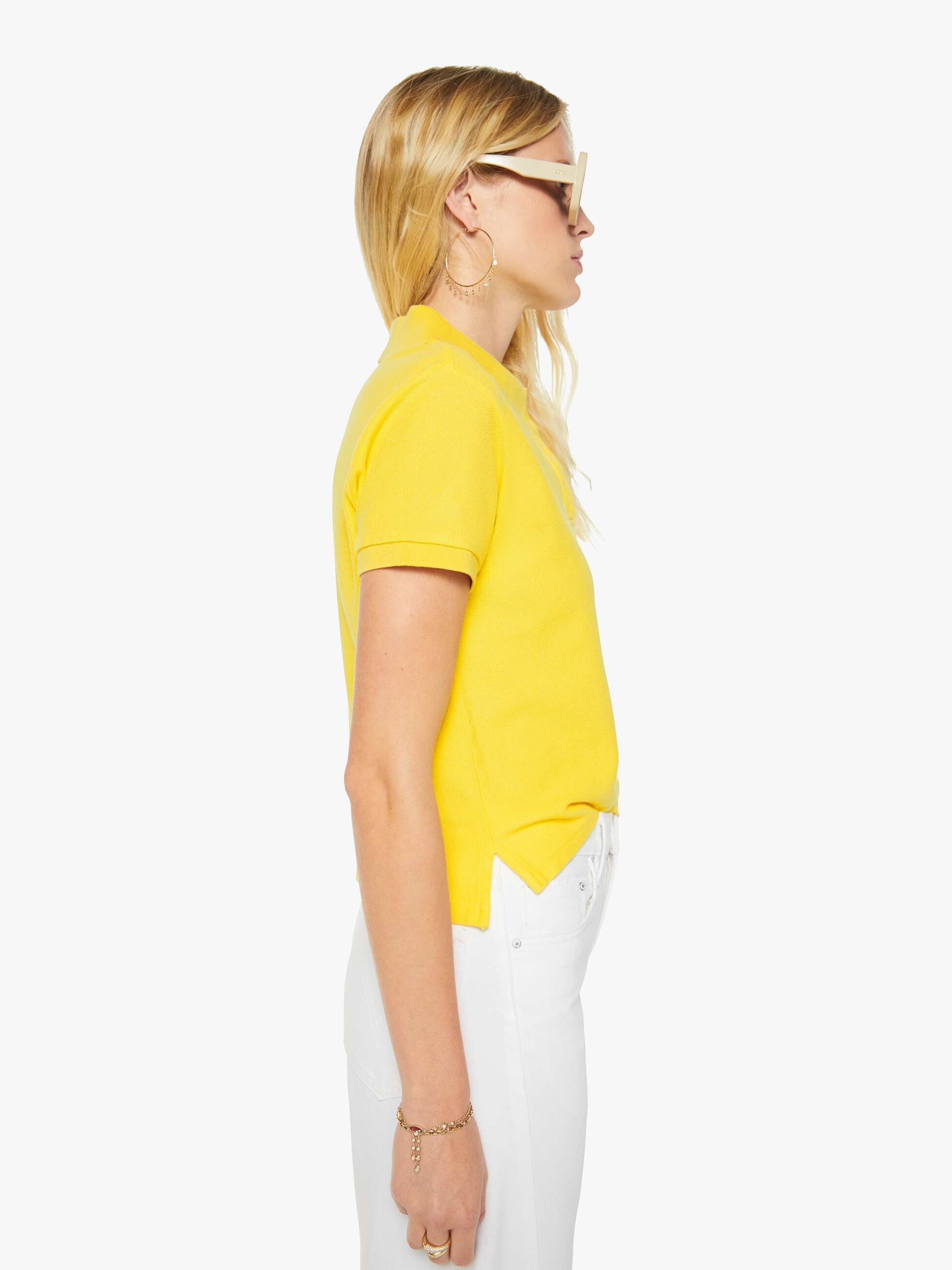 Mother The Split Match Polo Buttercup Baumwolle Stick