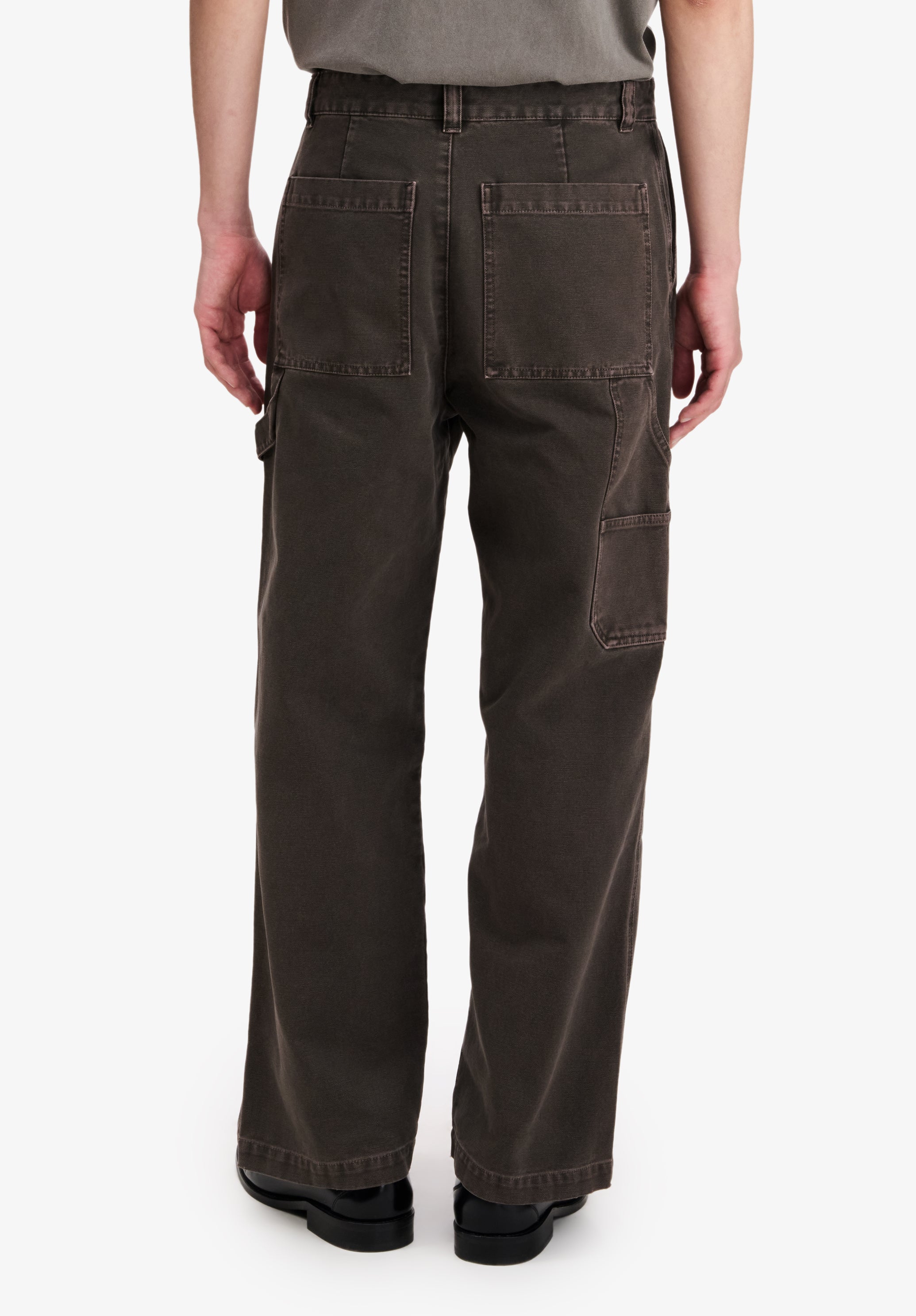 A.P.C. Carpenter-Hose Canvas braun weiter Schnitt