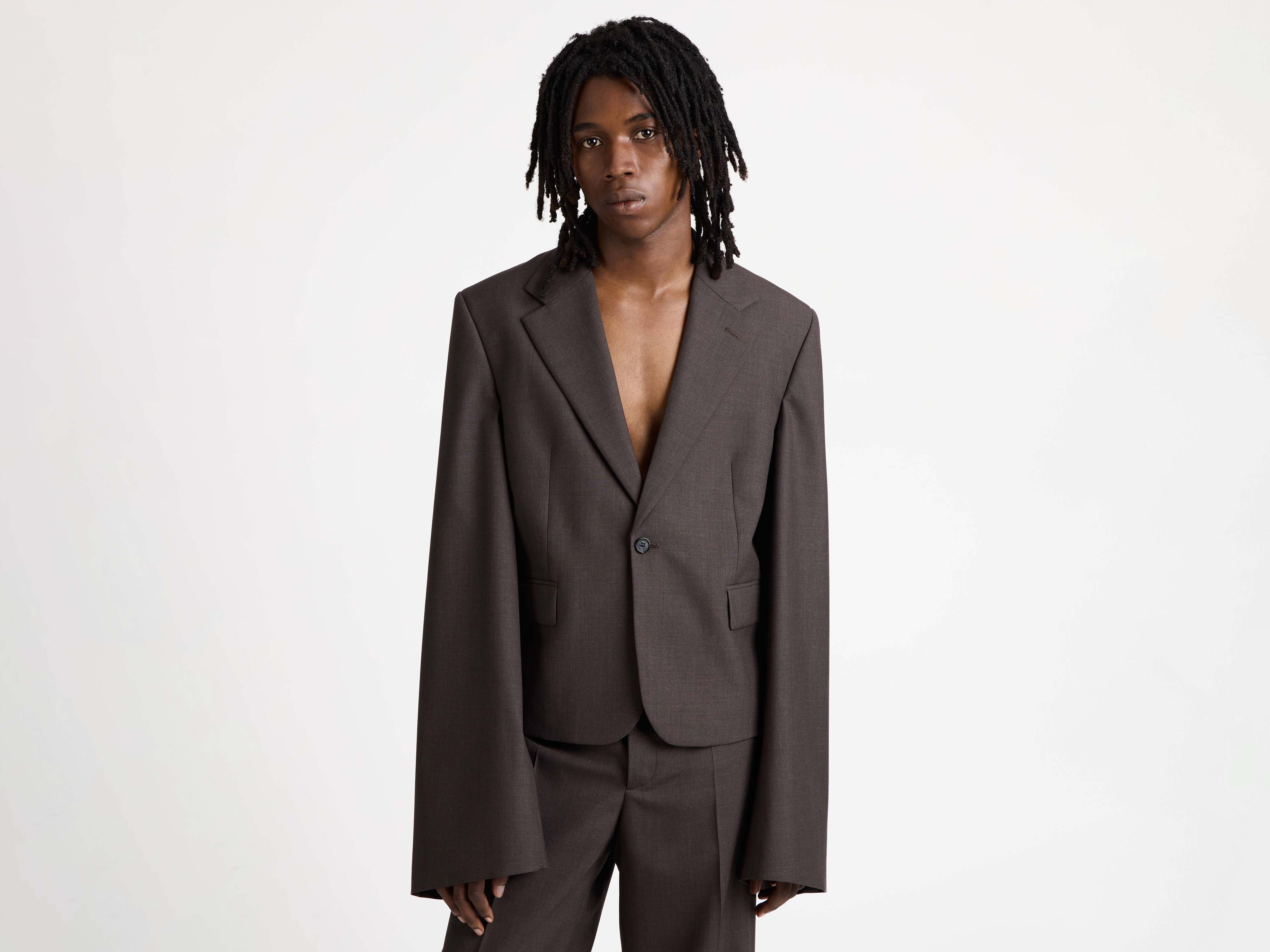 J.W.Anderson Wide Sleeve Blazer Herren braun Wolle 44