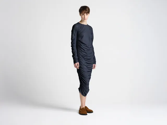 J.W.Anderson Ruched Jersey Kleid Damen Navy Midi