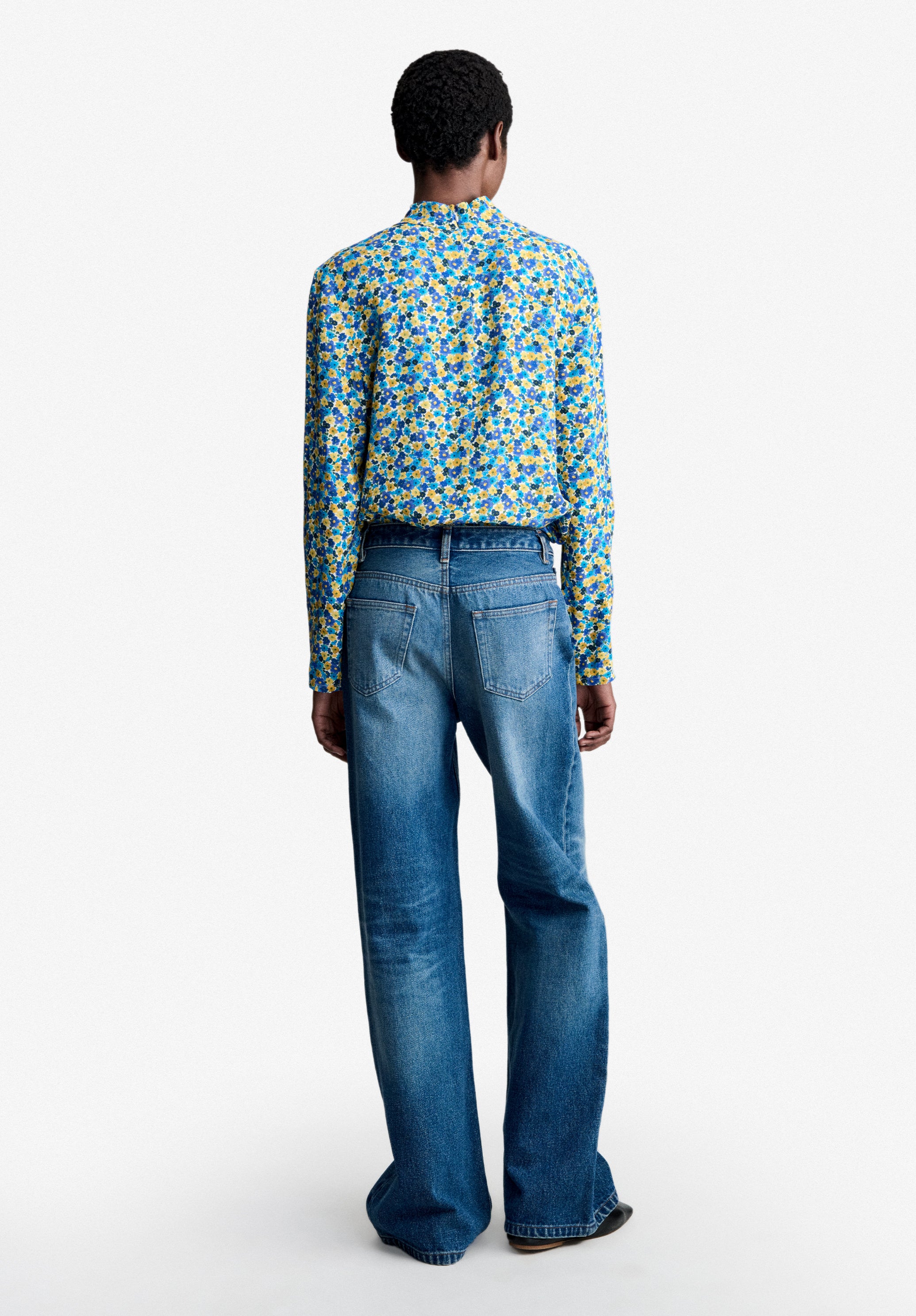A.P.C. Blumen Bluse Damen Fließend Mehrfarbig