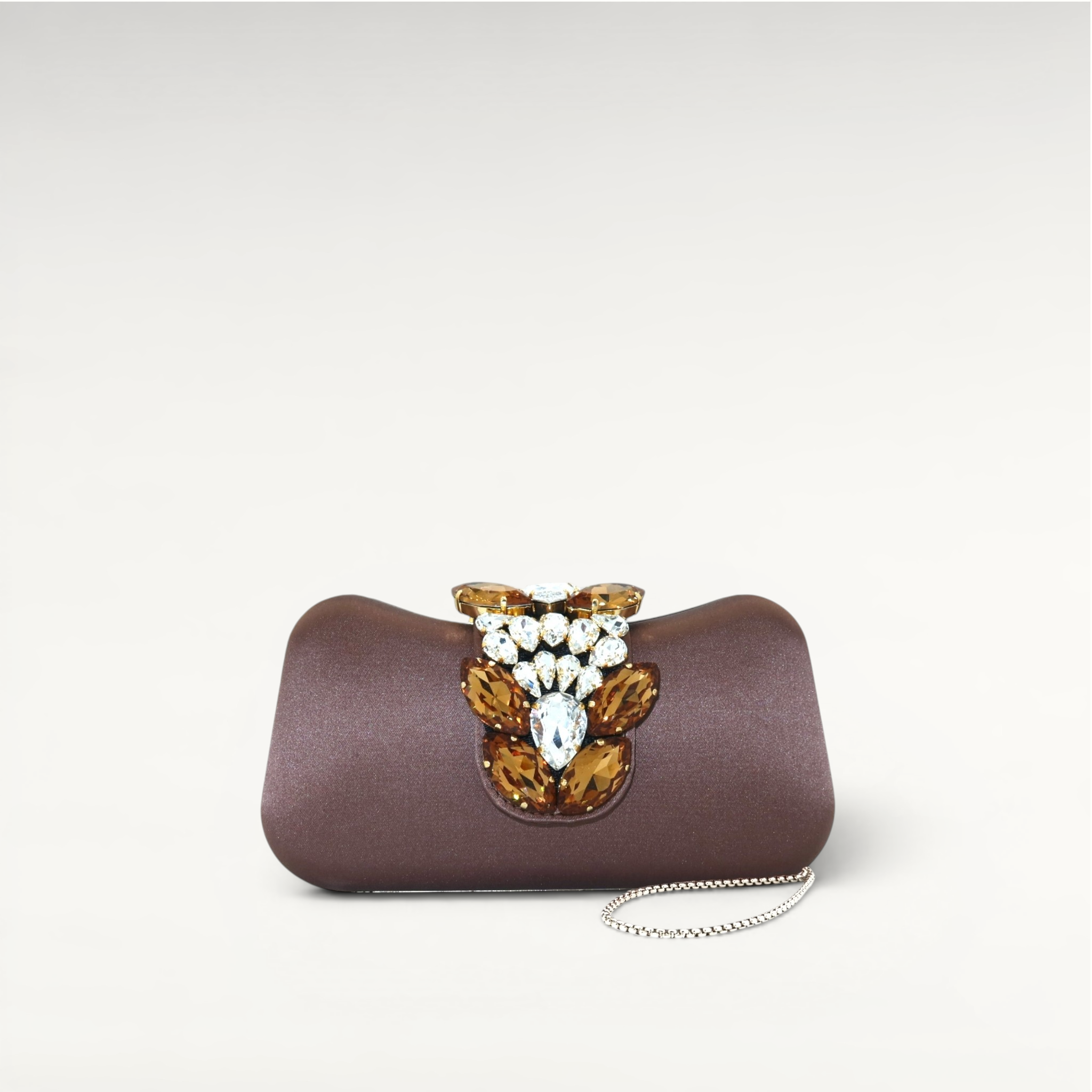 Gedebe Lunette Clutch Satin mit Stein-Stickerei