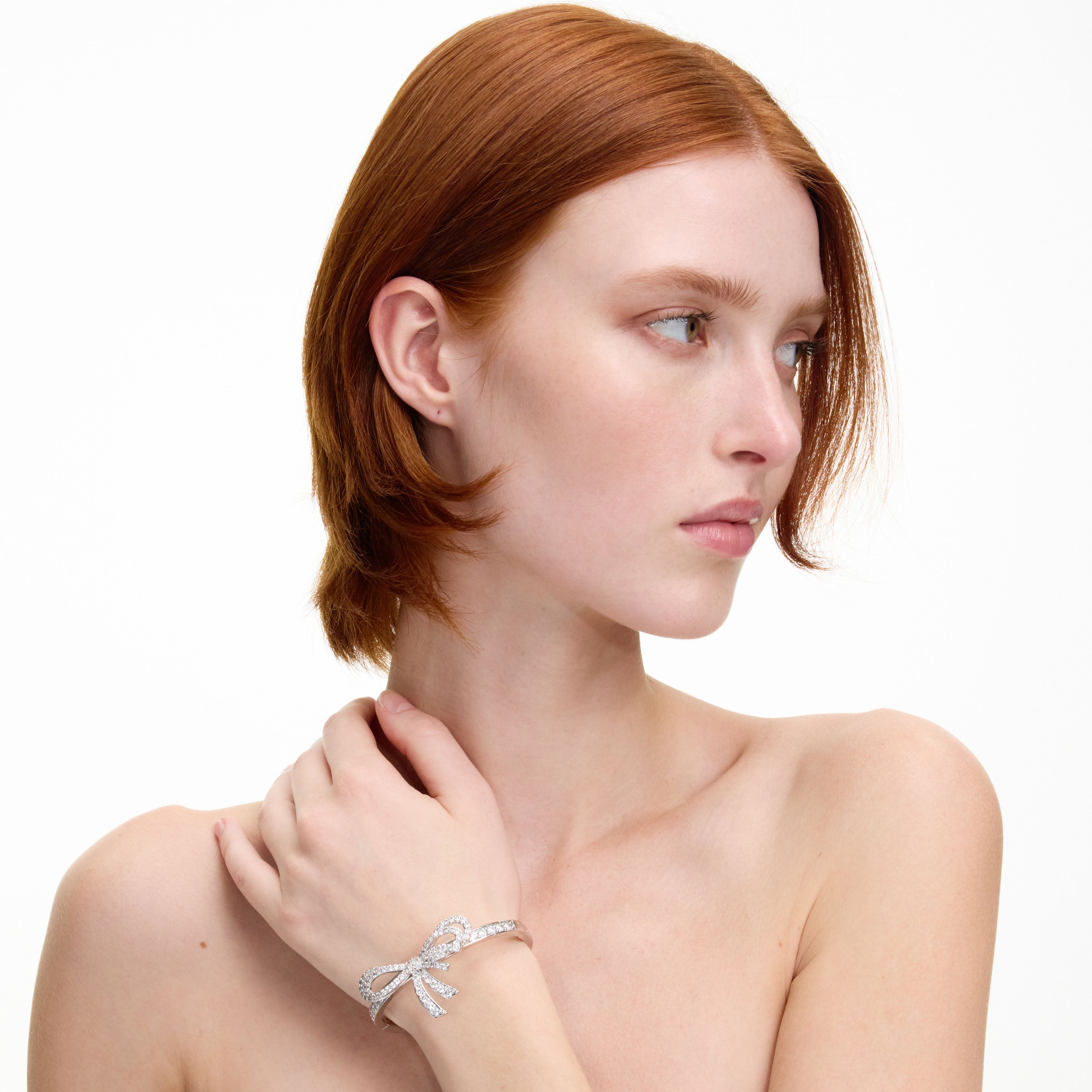 Self Portrait Jewellery Silver Crystal Bow Armband Silber Kristall