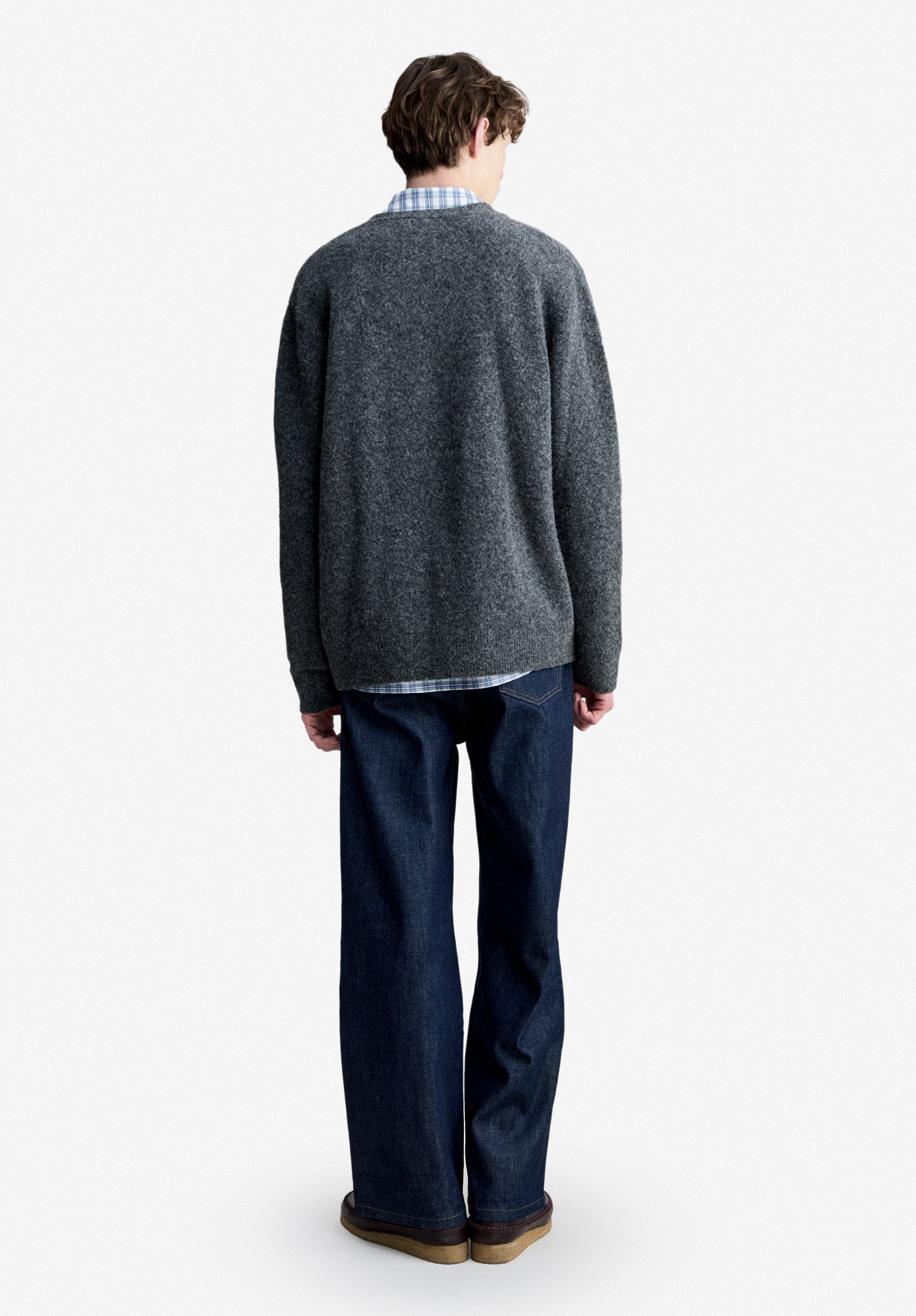 A.P.C. Cardigan Anthrazit Alpakawolle Strickjacke M