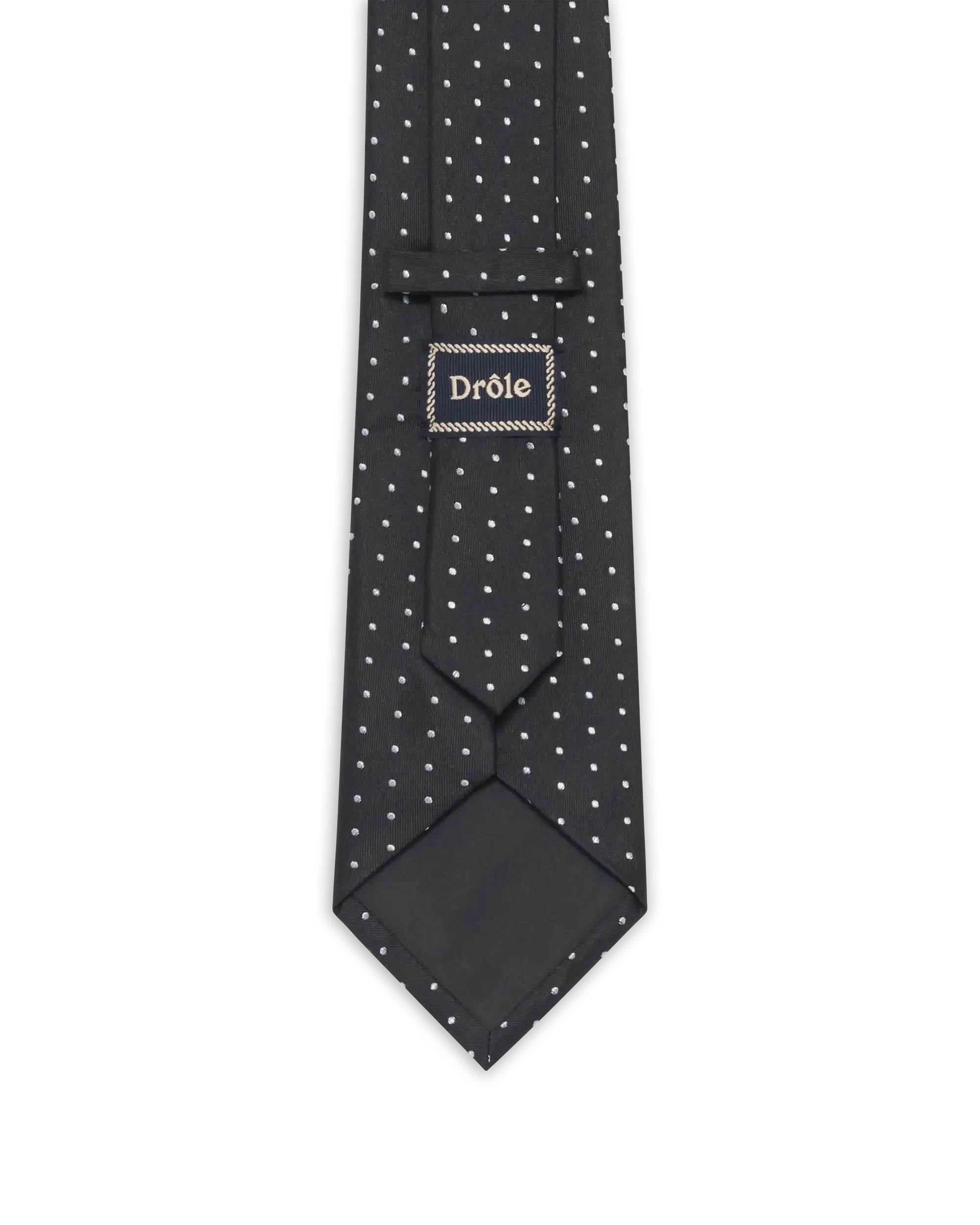 Drôle De Monsieur Woven Tie D-Mirror Krawatte Schwarz Seide