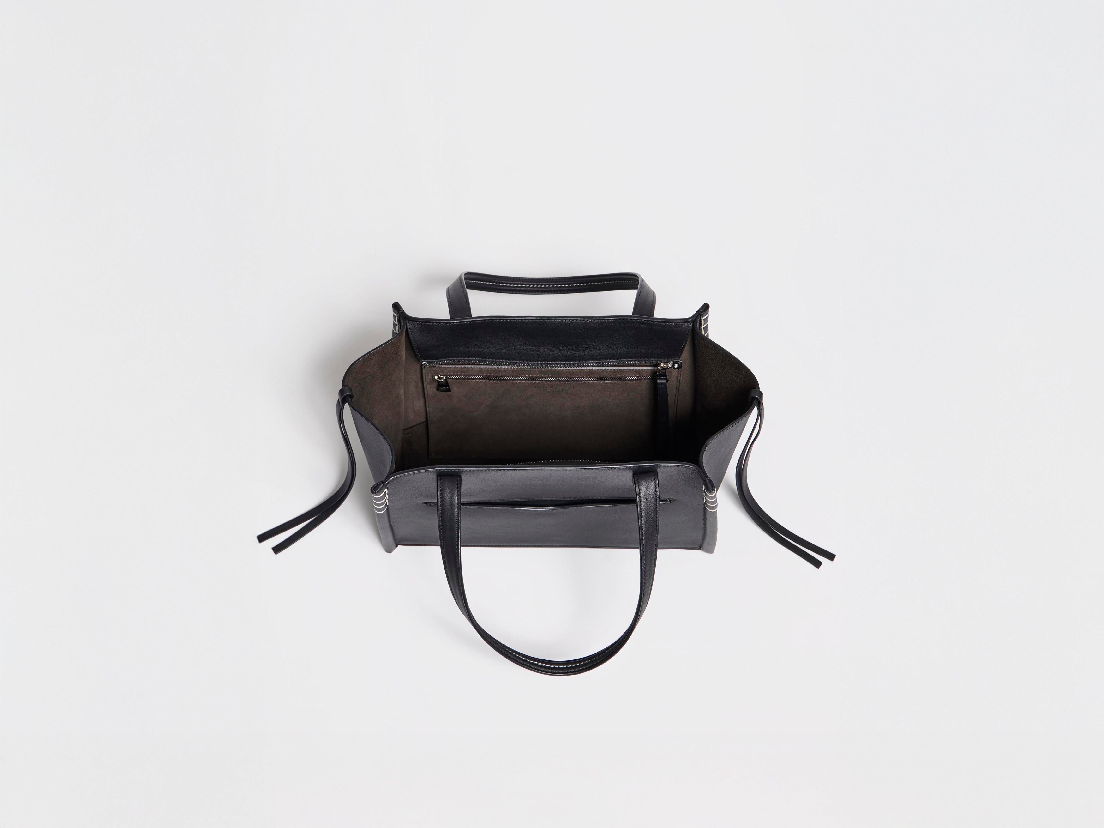 J.W.Anderson Elongated Loafer Cabas Tasche Schwarz Leder
