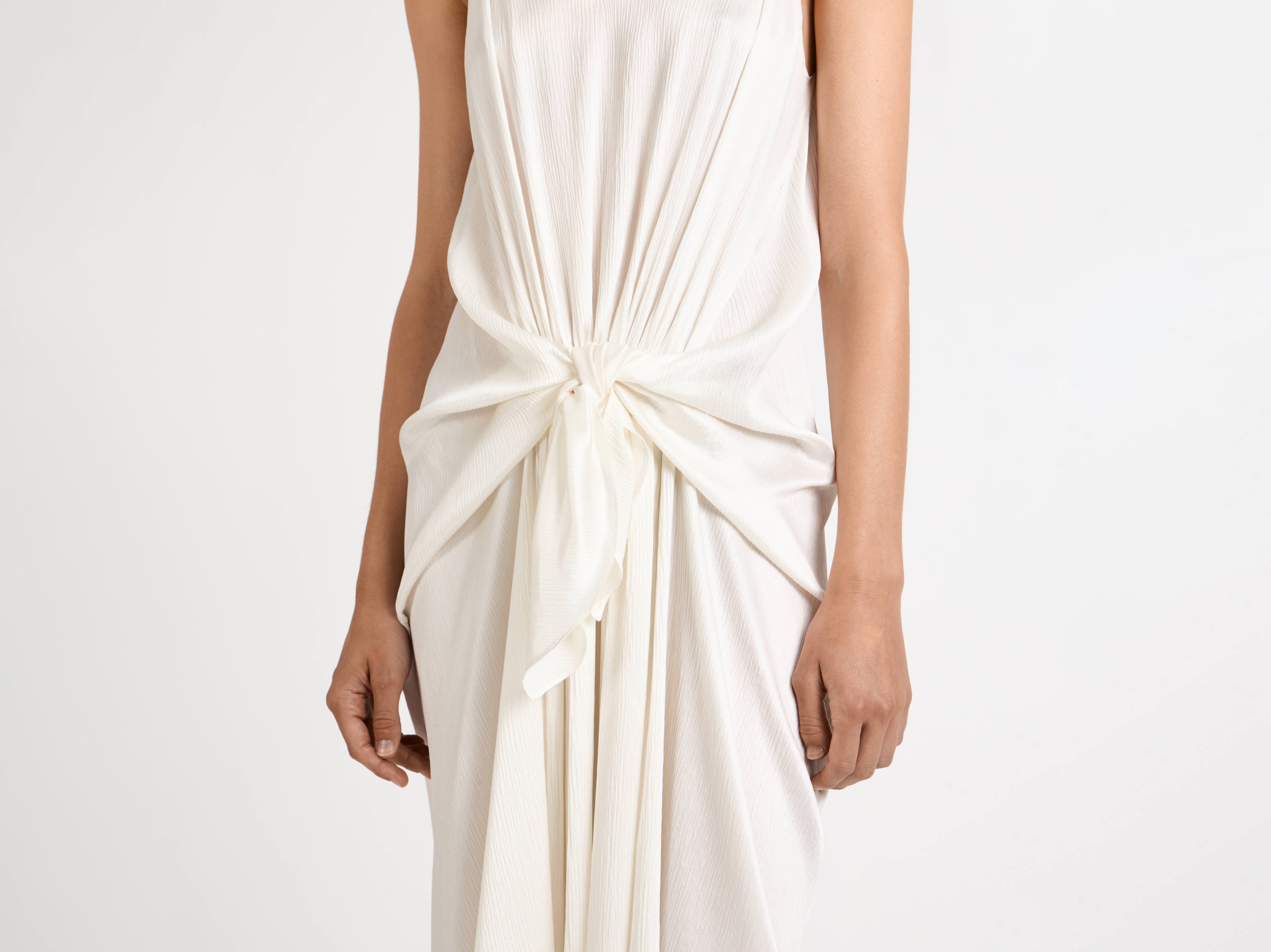 J.W.Anderson Dresses Knotted Waist Longline Kleid Damen Off White