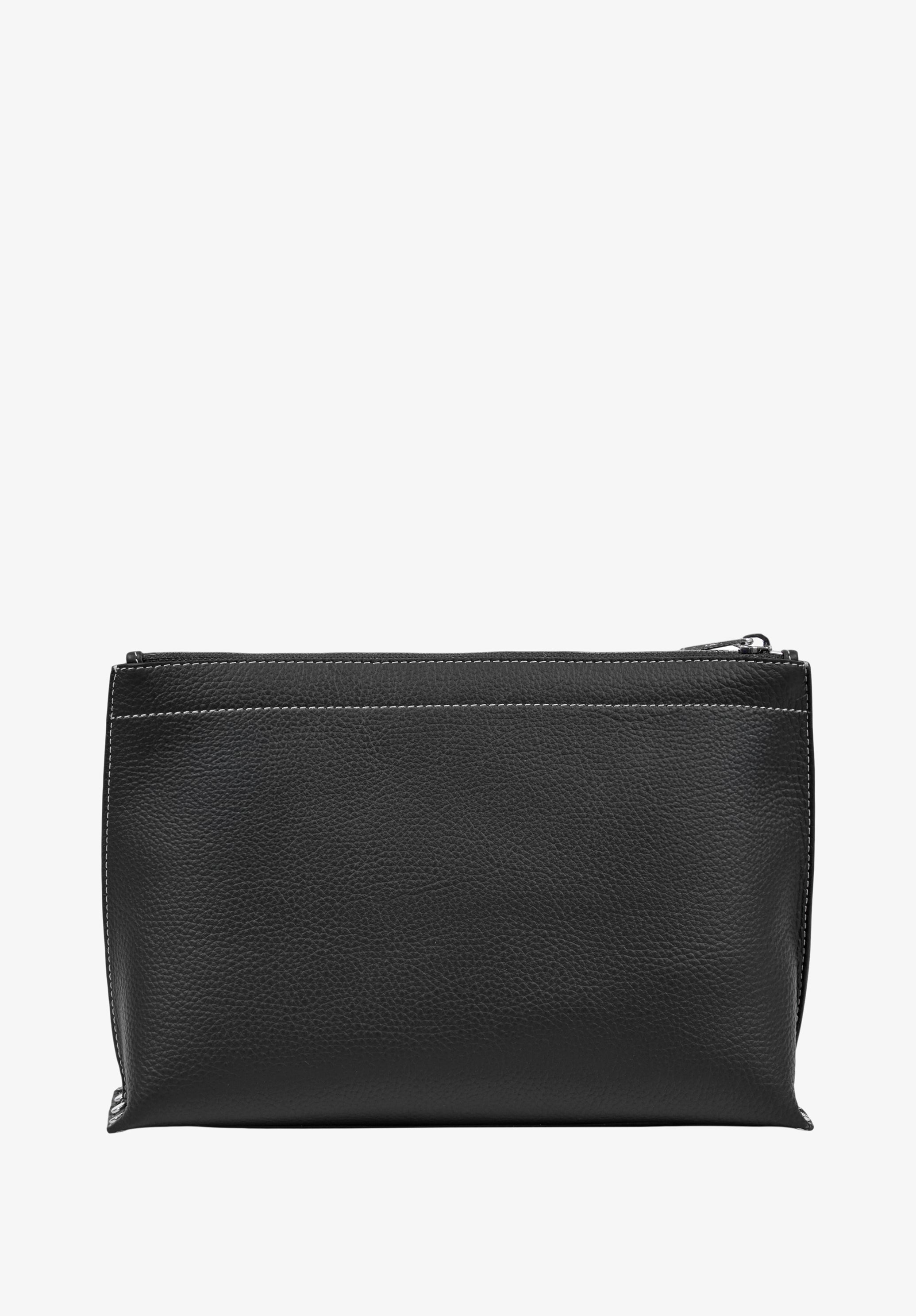 A.P.C. Neige Clou Clutch Leder 30x25cm Nieten