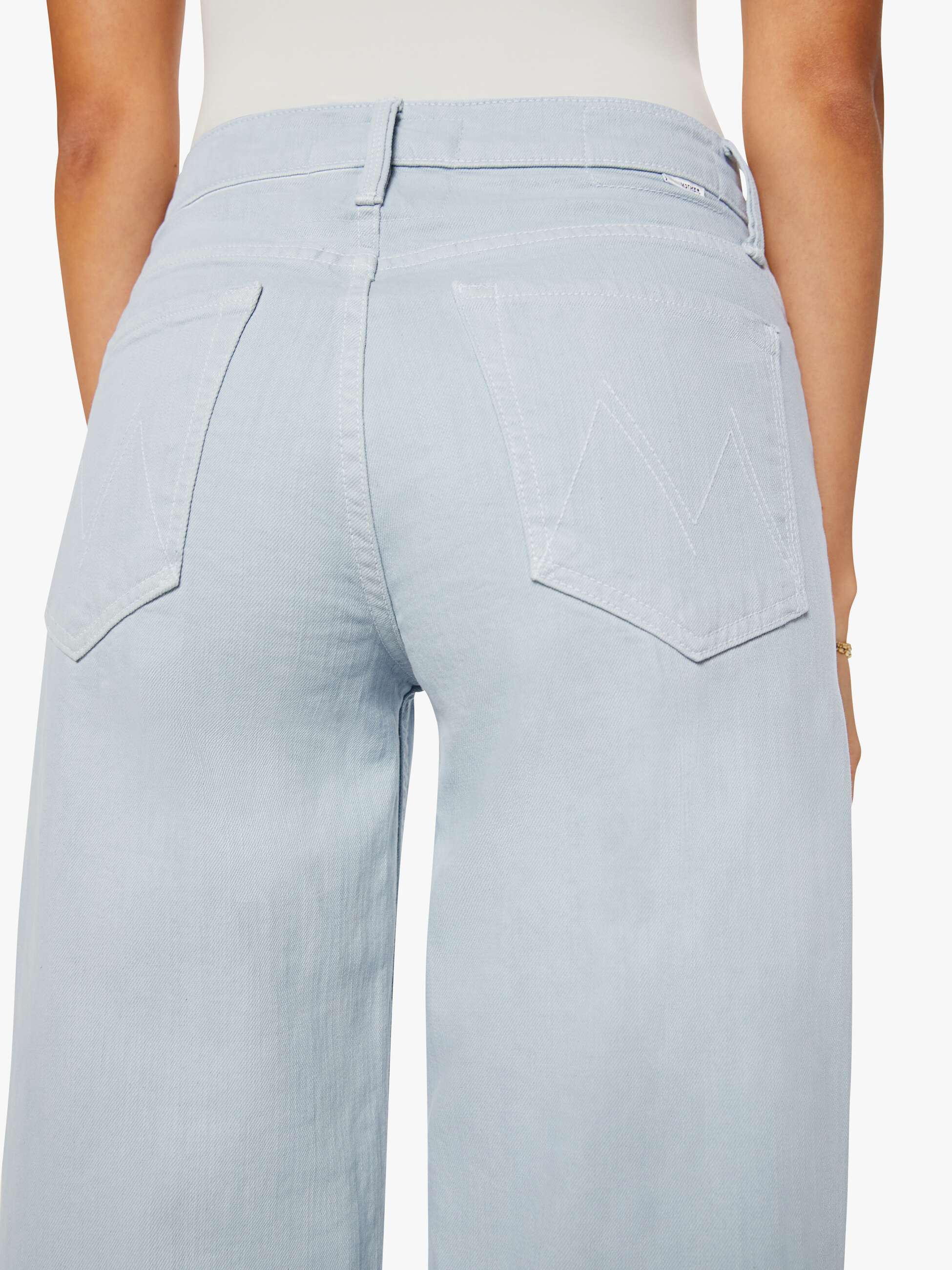 Mother Denim The Rerun Zip Sneak Jeans Ballad Blue Hellblau