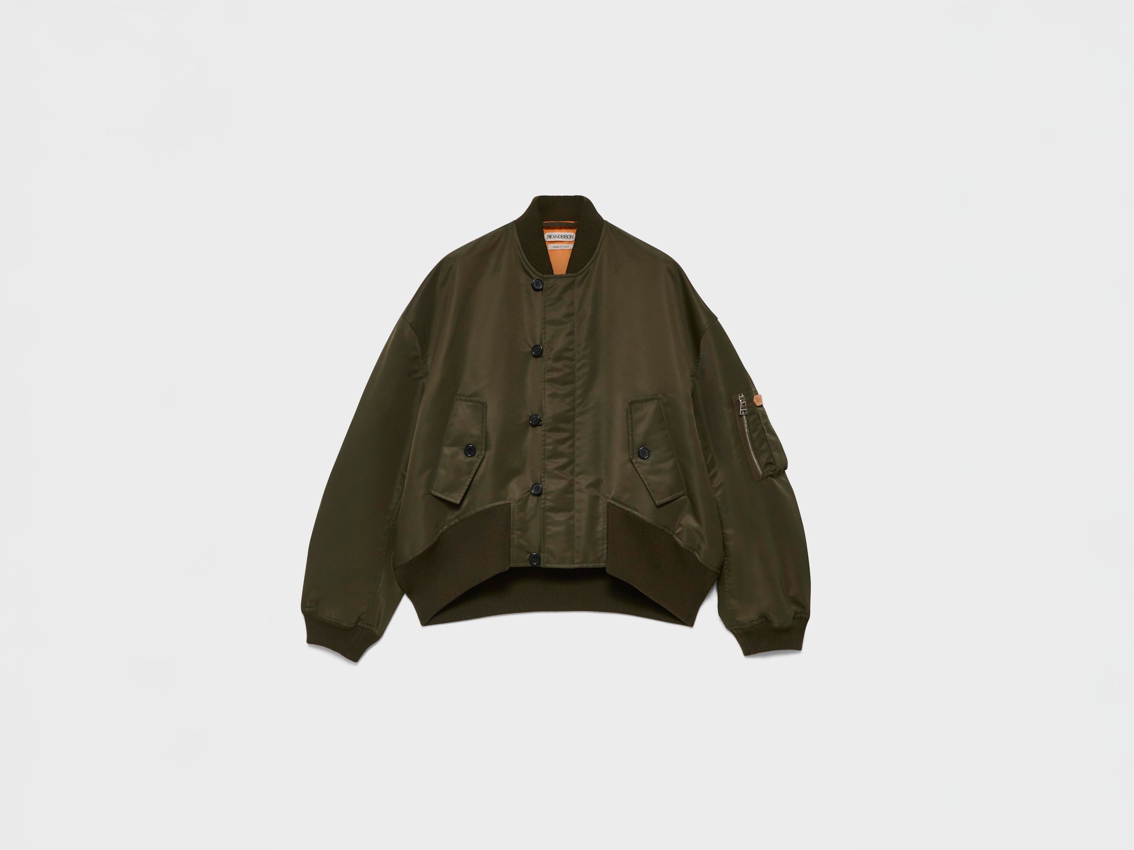 J.W.Anderson Coats Jackets Oversized Tipped Hem Bomber Herren Grün