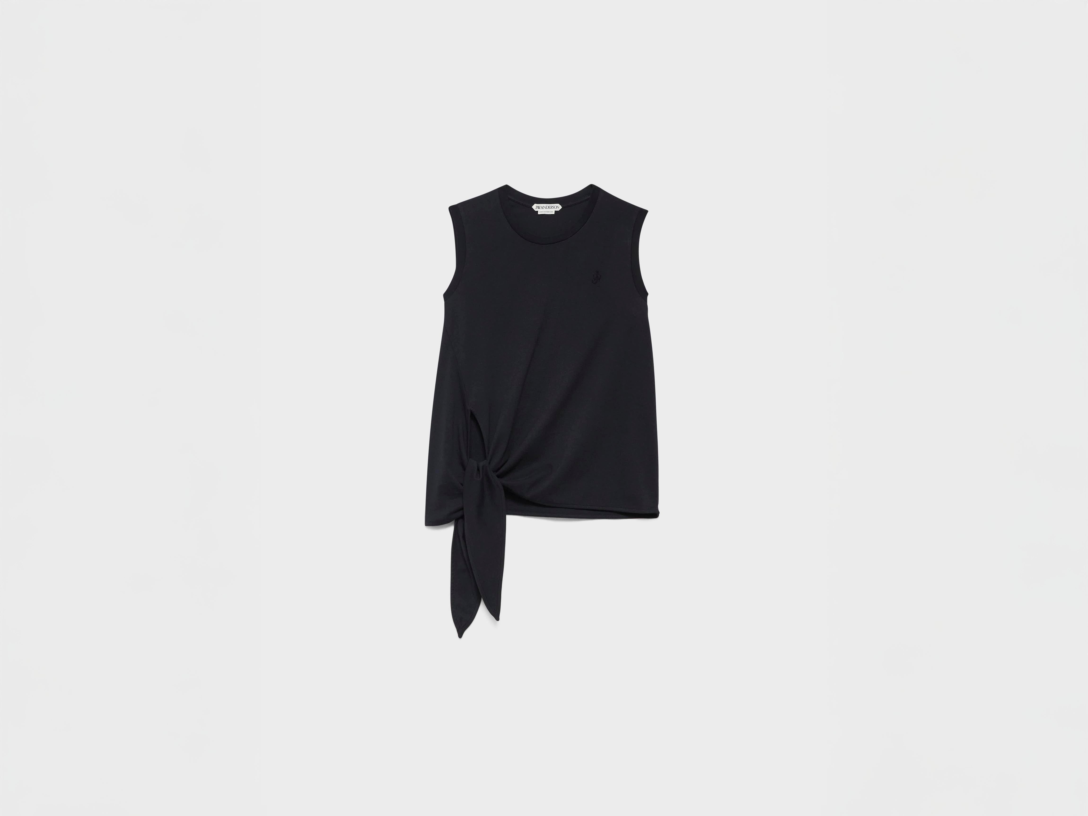 J.W. Anderson T-Shirts Hem Knot Tank Top Damen schwarz