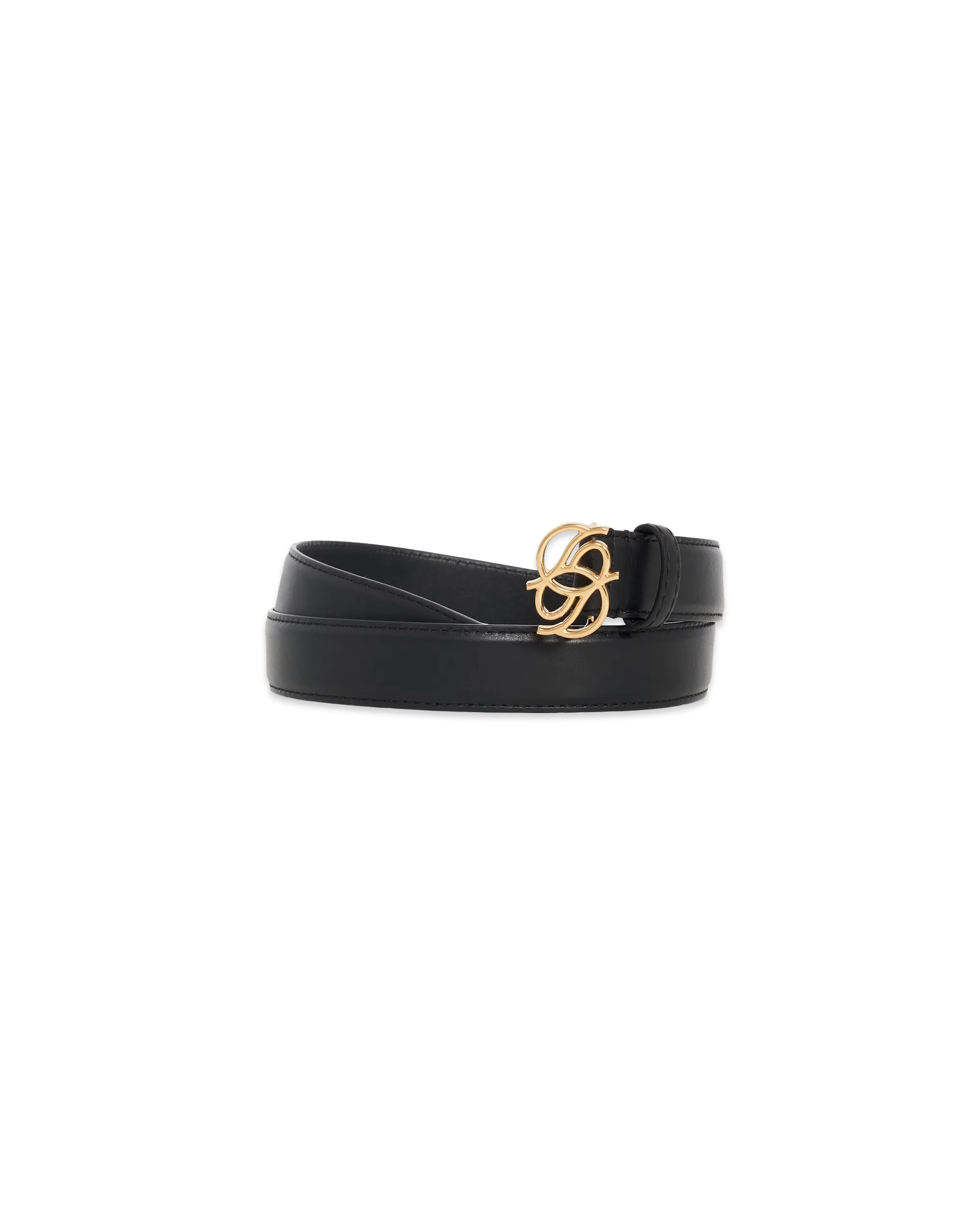Drôle De Monsieur Ceinture Monogramme Gürtel Schwarz Leder
