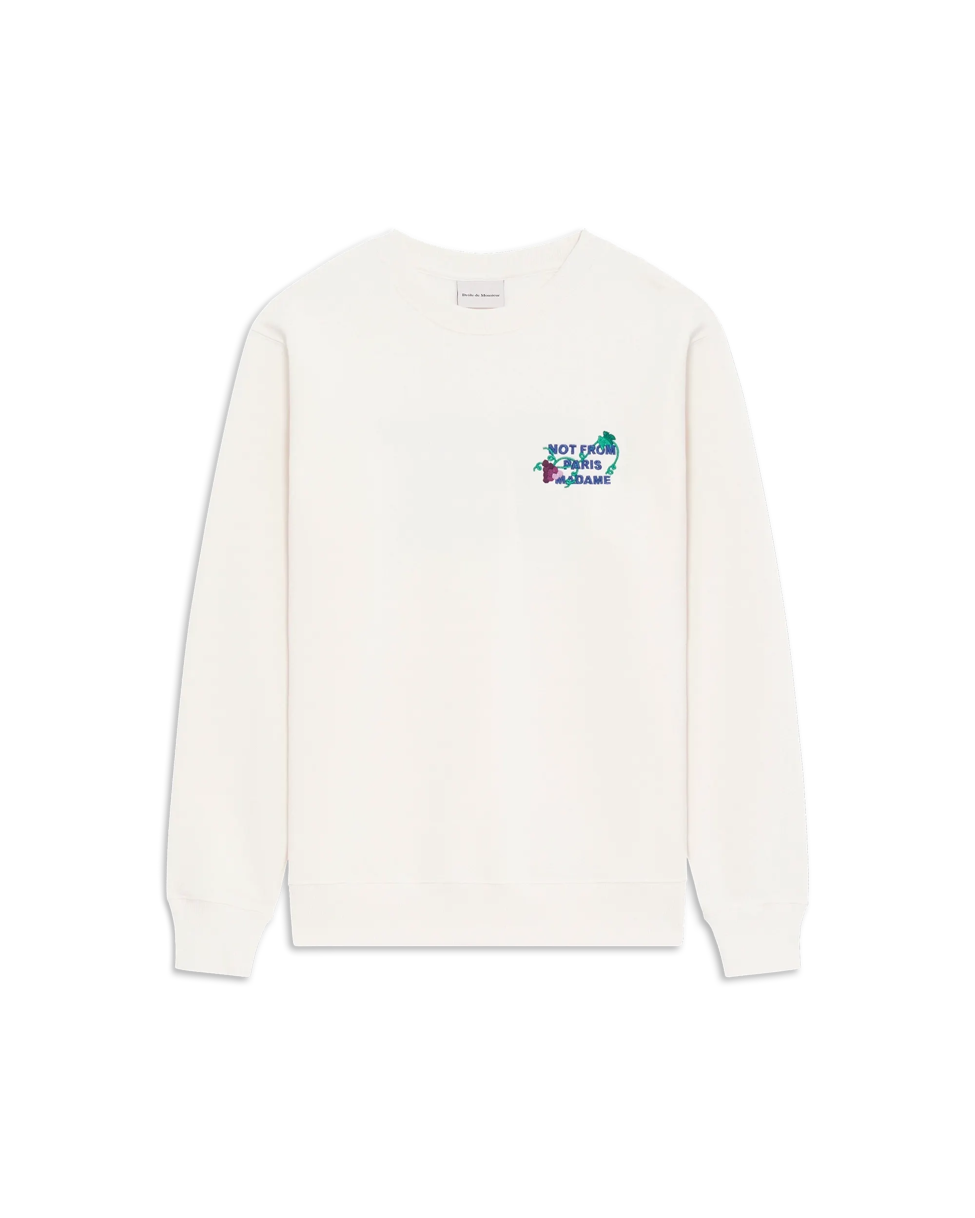 Drôle De Monsieur Vine Sweatshirt Offwhite Baumwolle