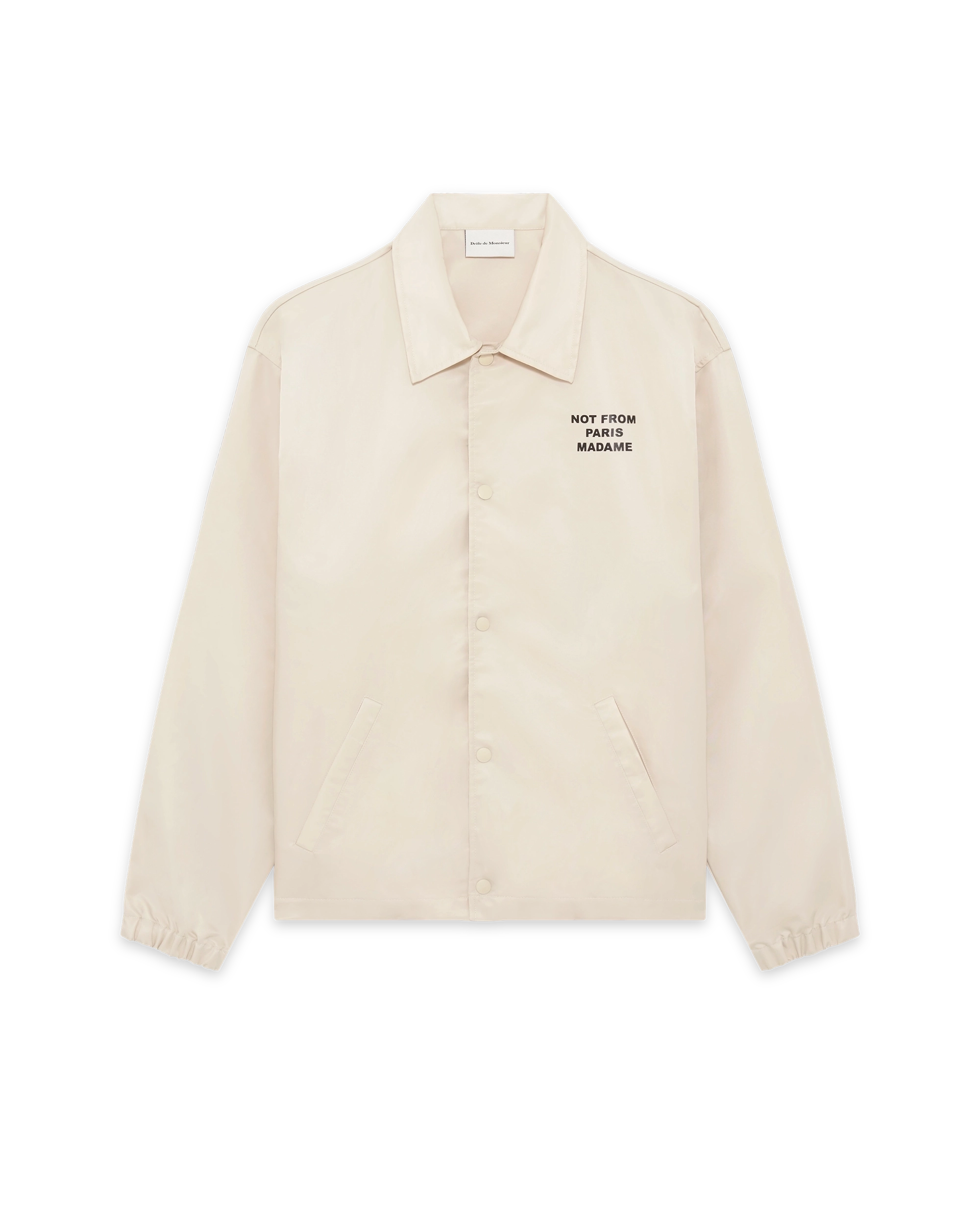 Drôle De Monsieur La Veste Slogan Jacke beige Nylon