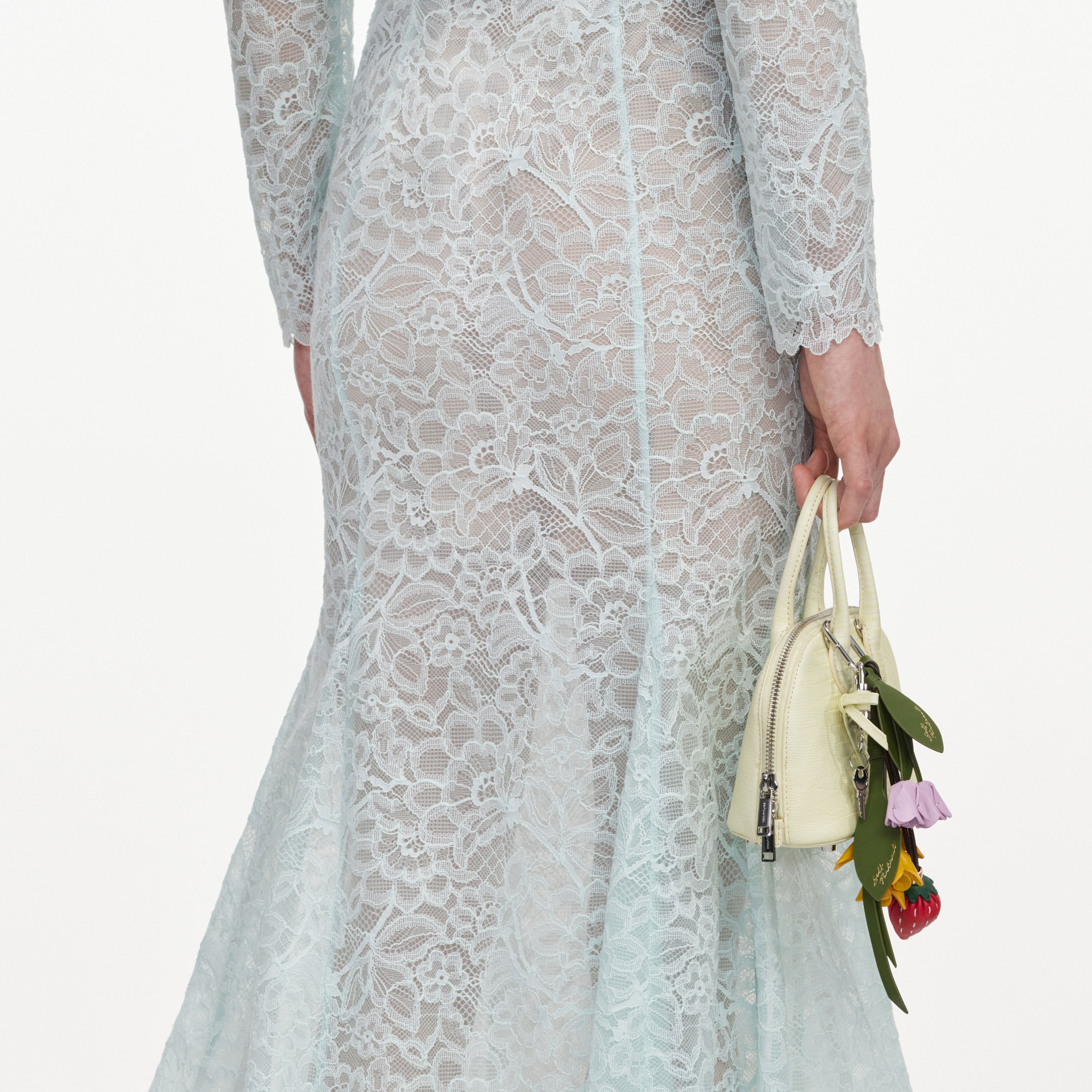 Self Portrait Mint Lace Midi Rock mint Spitze