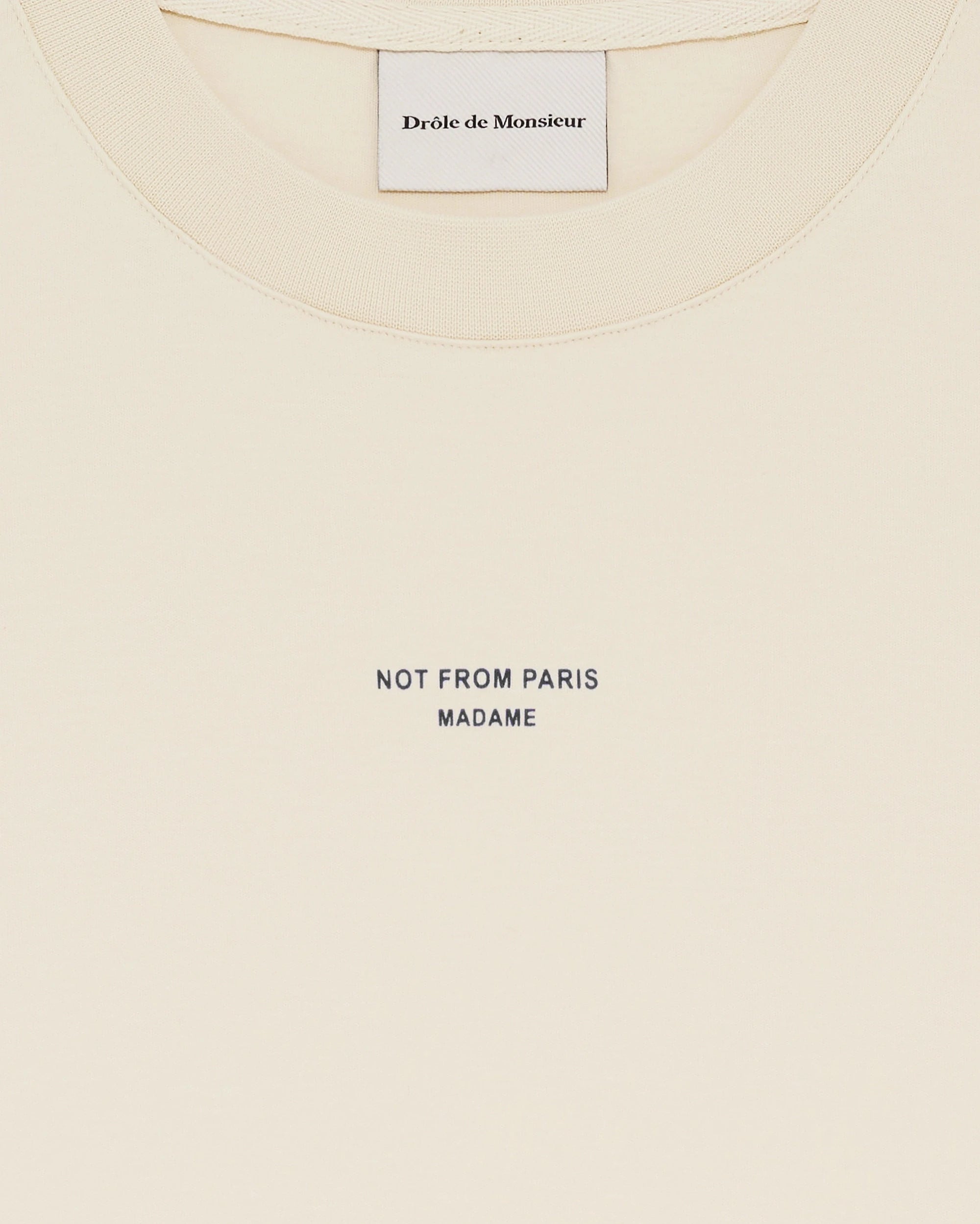 Drôle De Monsieur Le T-Shirt Slogan Classique T-Shirt Beige