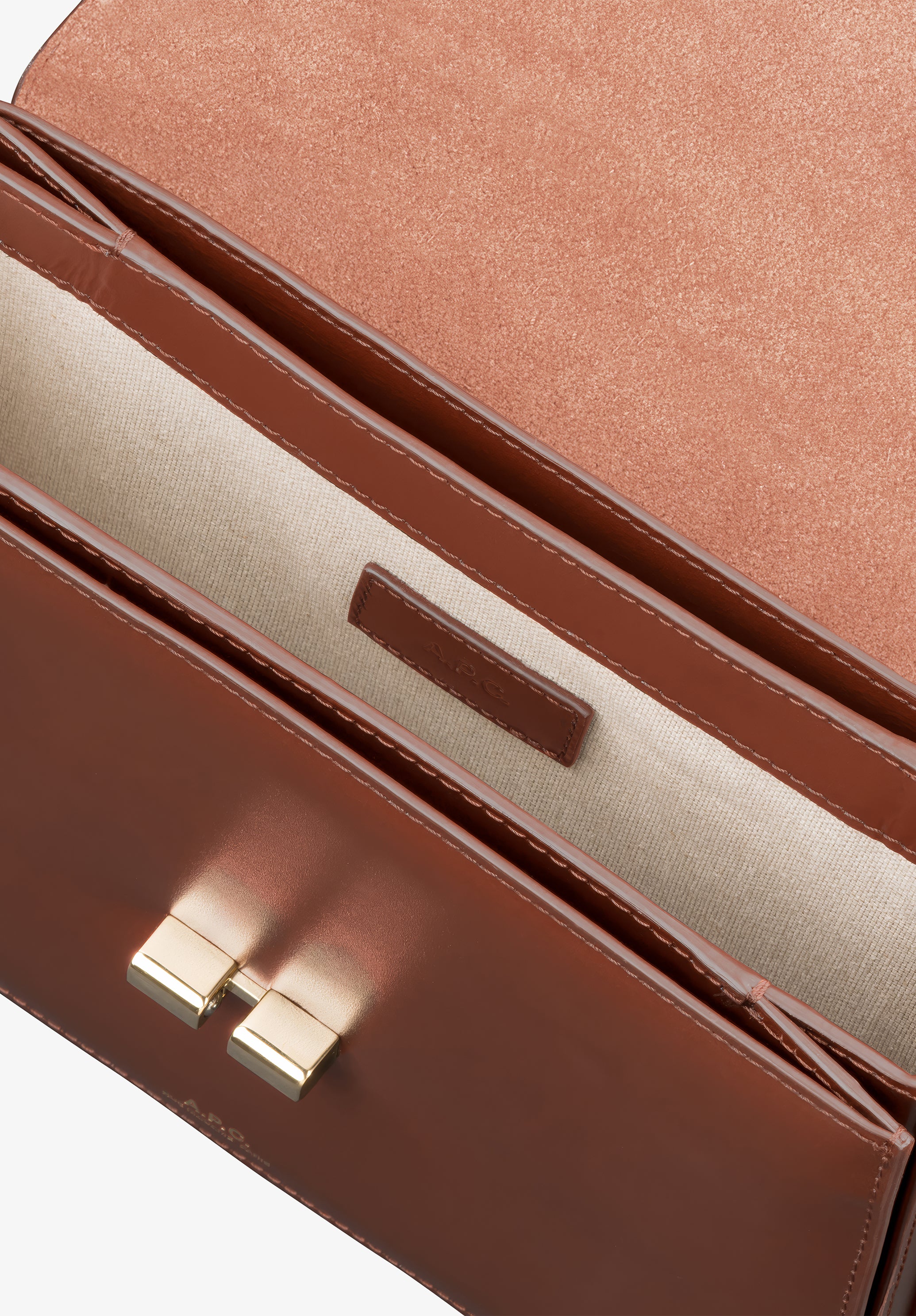 A.P.C. Grace Klein Ledertasche Mini Rindsleder Gold