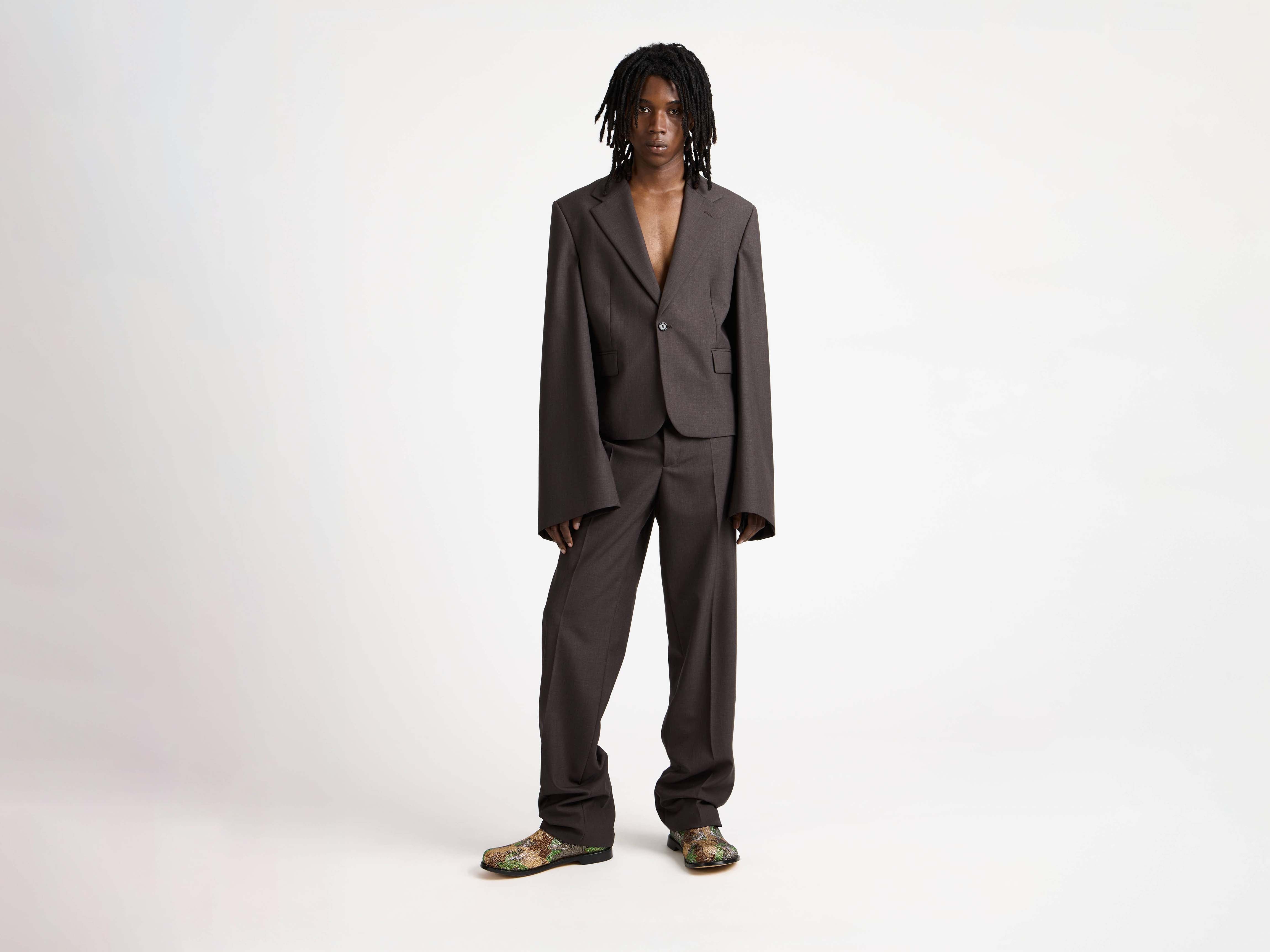 J.W.Anderson Tailored Tuxedo Trousers Braun Weit