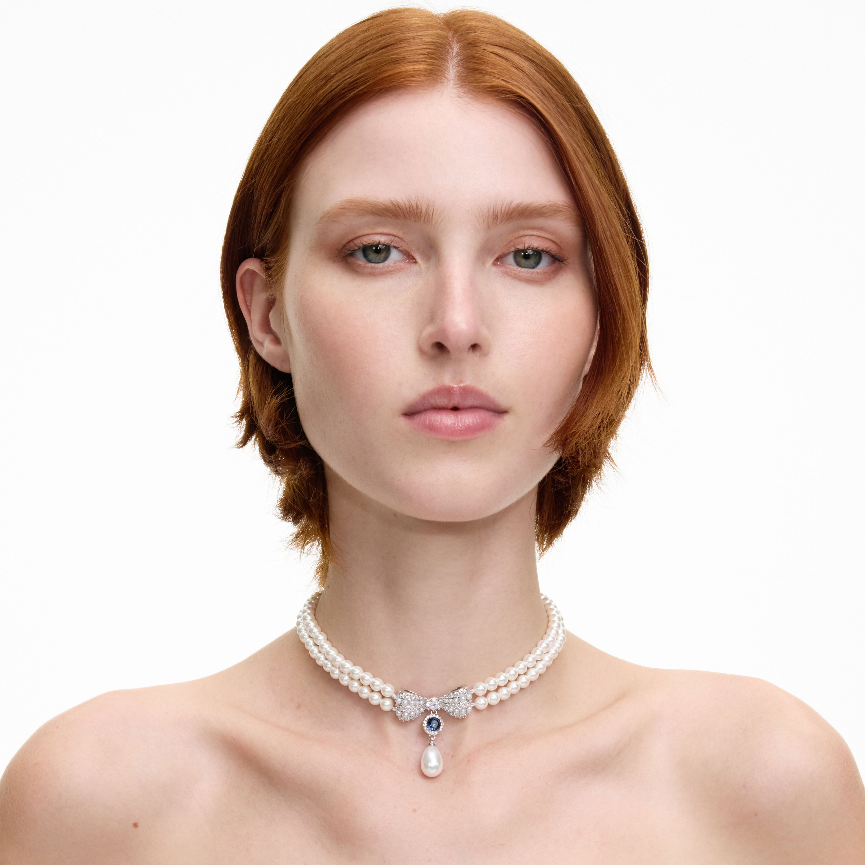 Self Portrait Pearl Crystal Bow Halskette Perle One Size