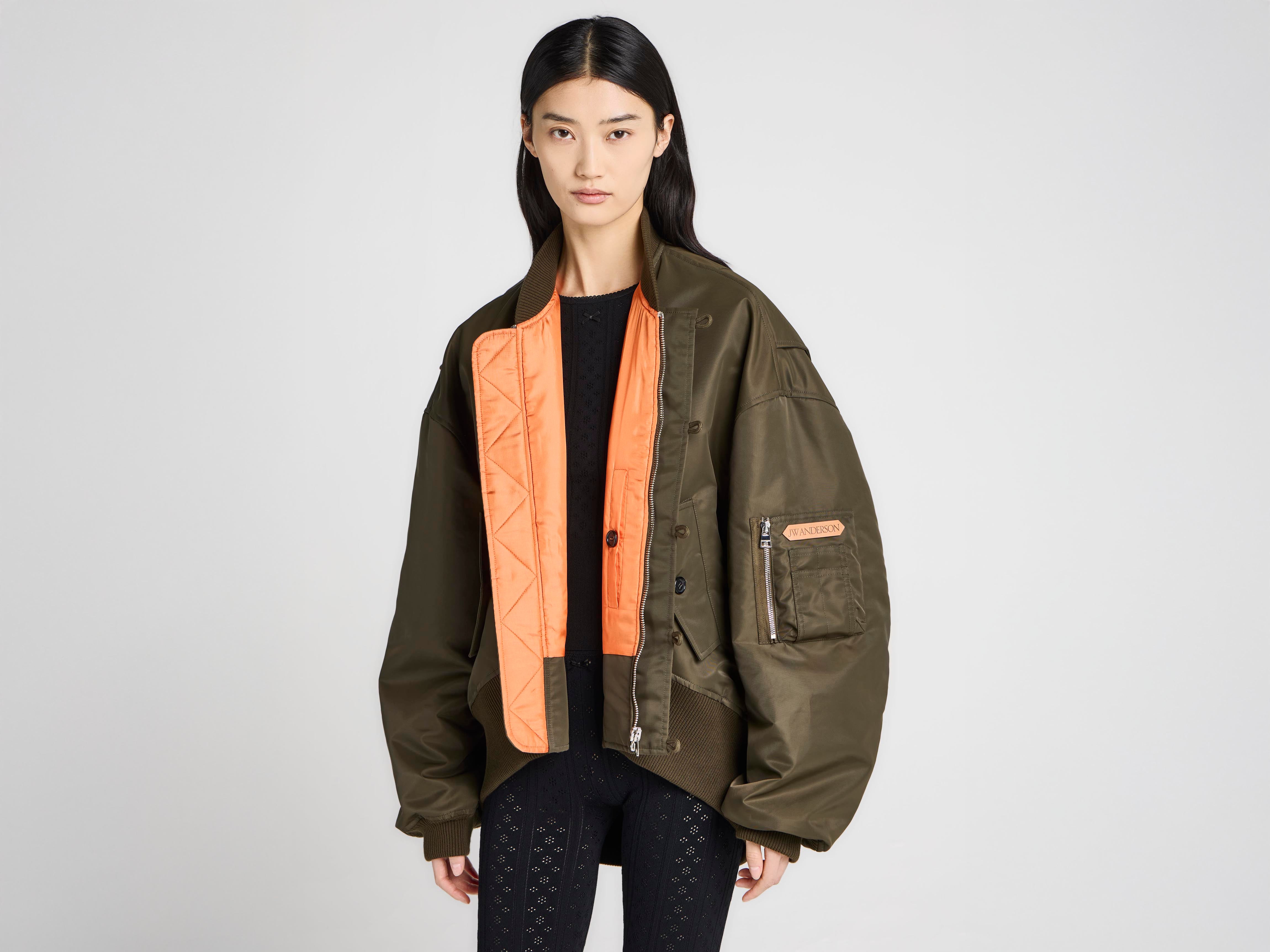 J.W.Anderson Bomberjacke Military Green Damen Nylon