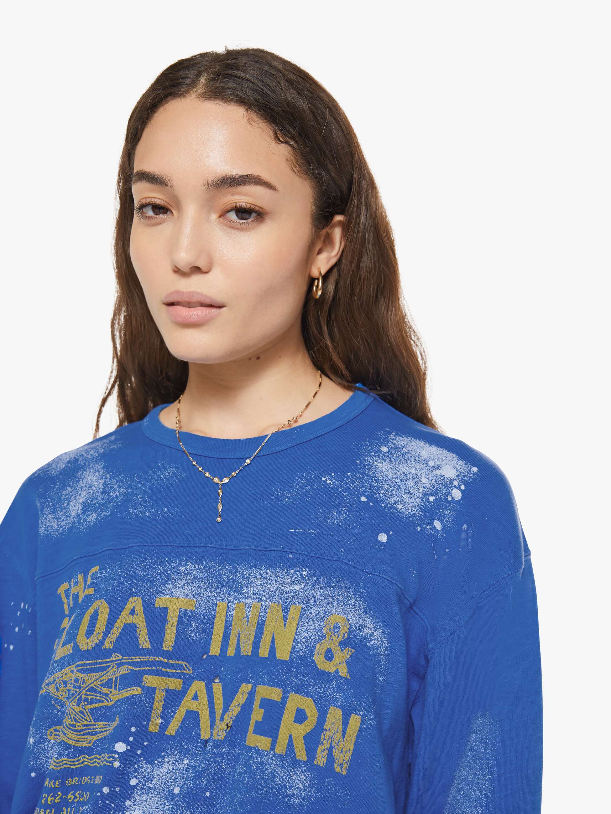 Mother Player T-Shirt Blau Float Inn & Tavern Langarm