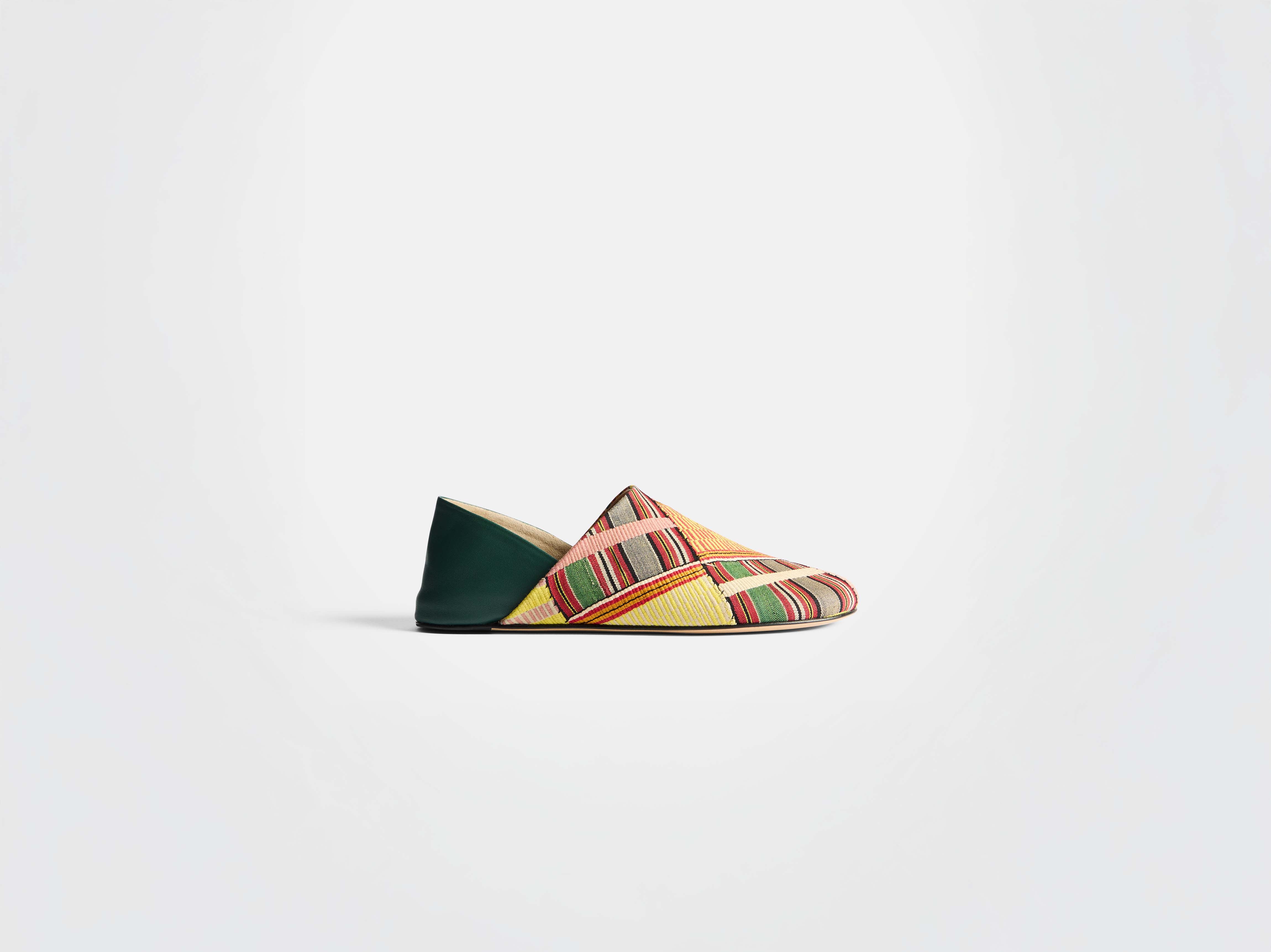 J.W.Anderson Slipper Mules Pantoletten Grün Multi Jacquard