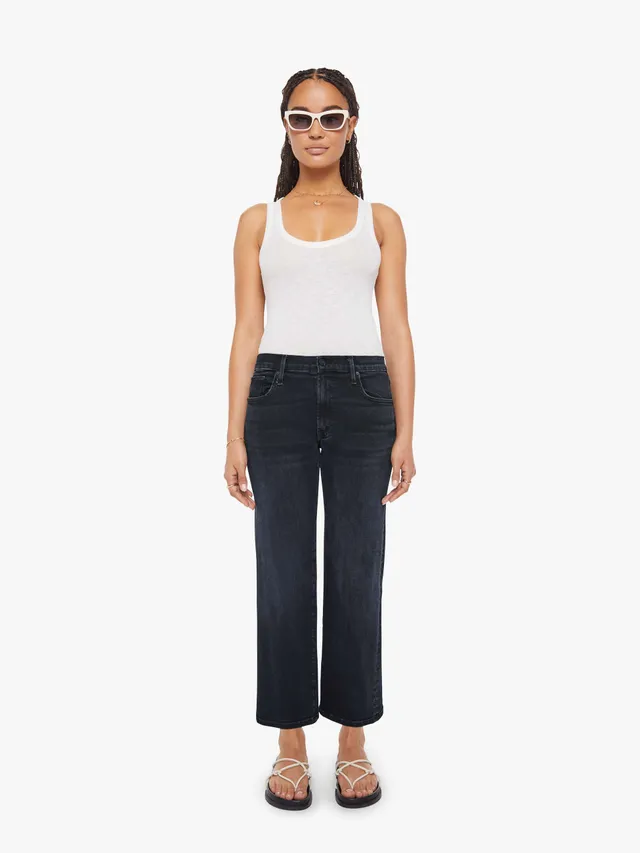 Mother Denim Lil Mid Rise Zip Rambler Jeans Dunkelblau