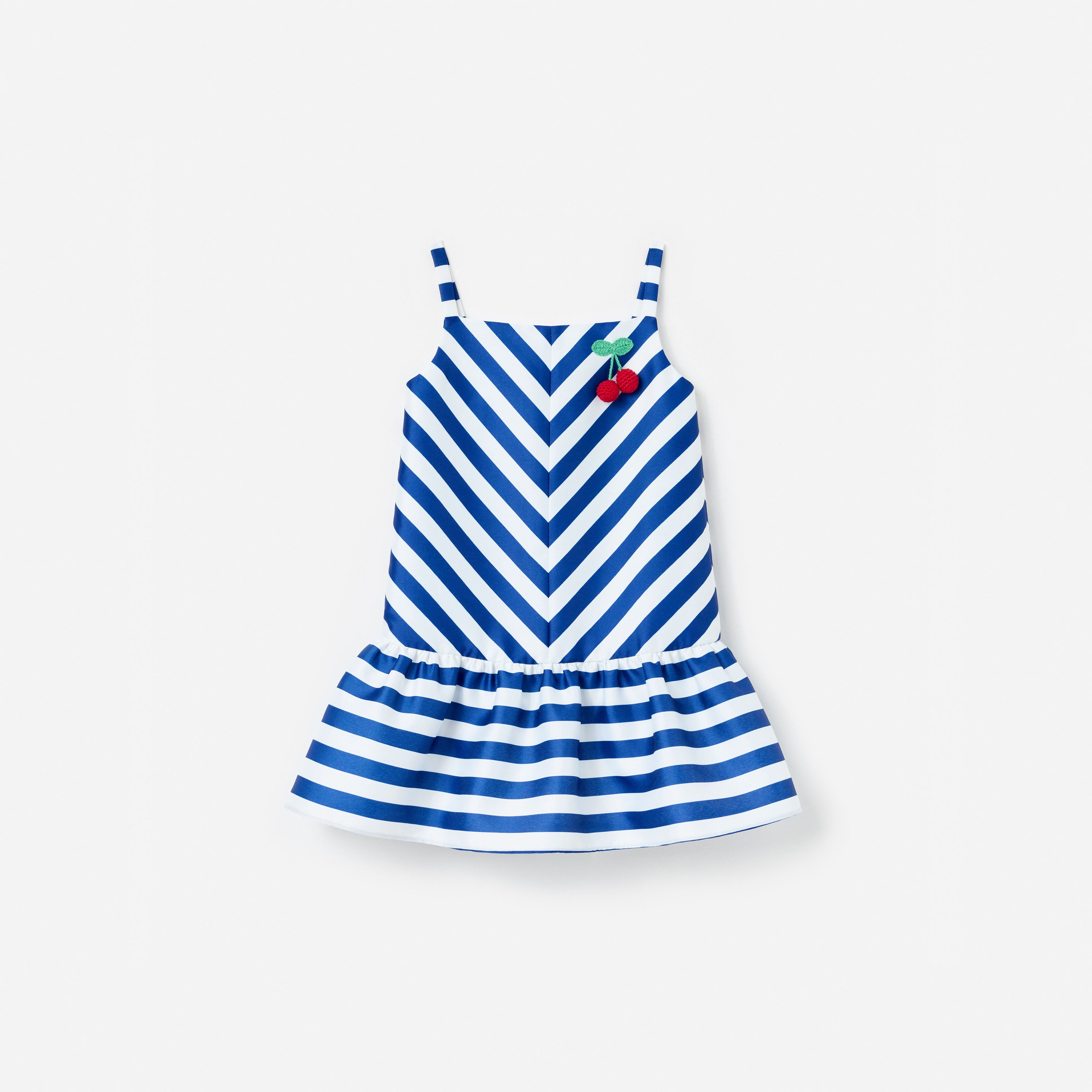 Self Portrait Dresses Navy Stripe Cherry Kleid Navy 3/4