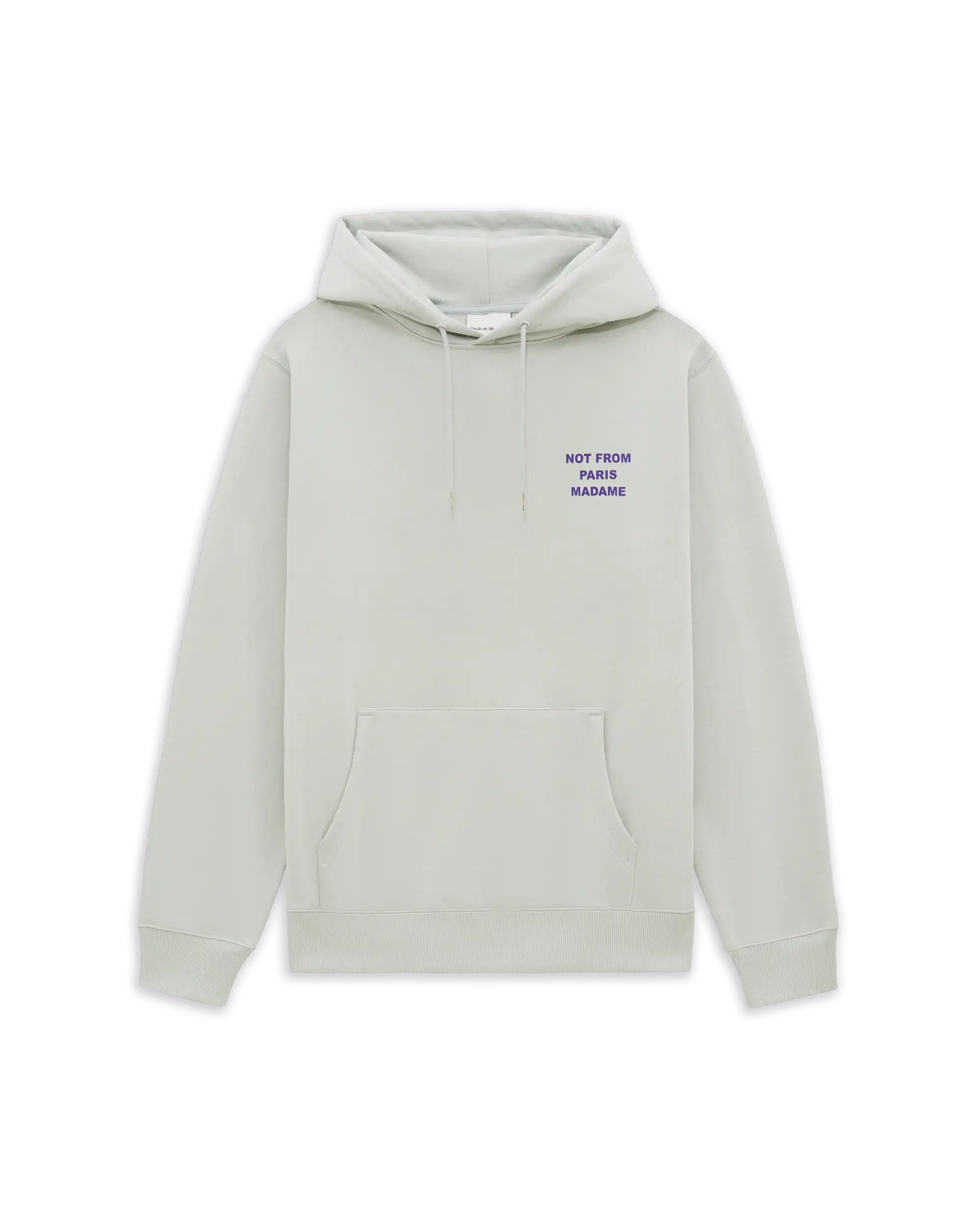 Drôle De Monsieur Bold Slogan Hoodie Grau Baumwolle