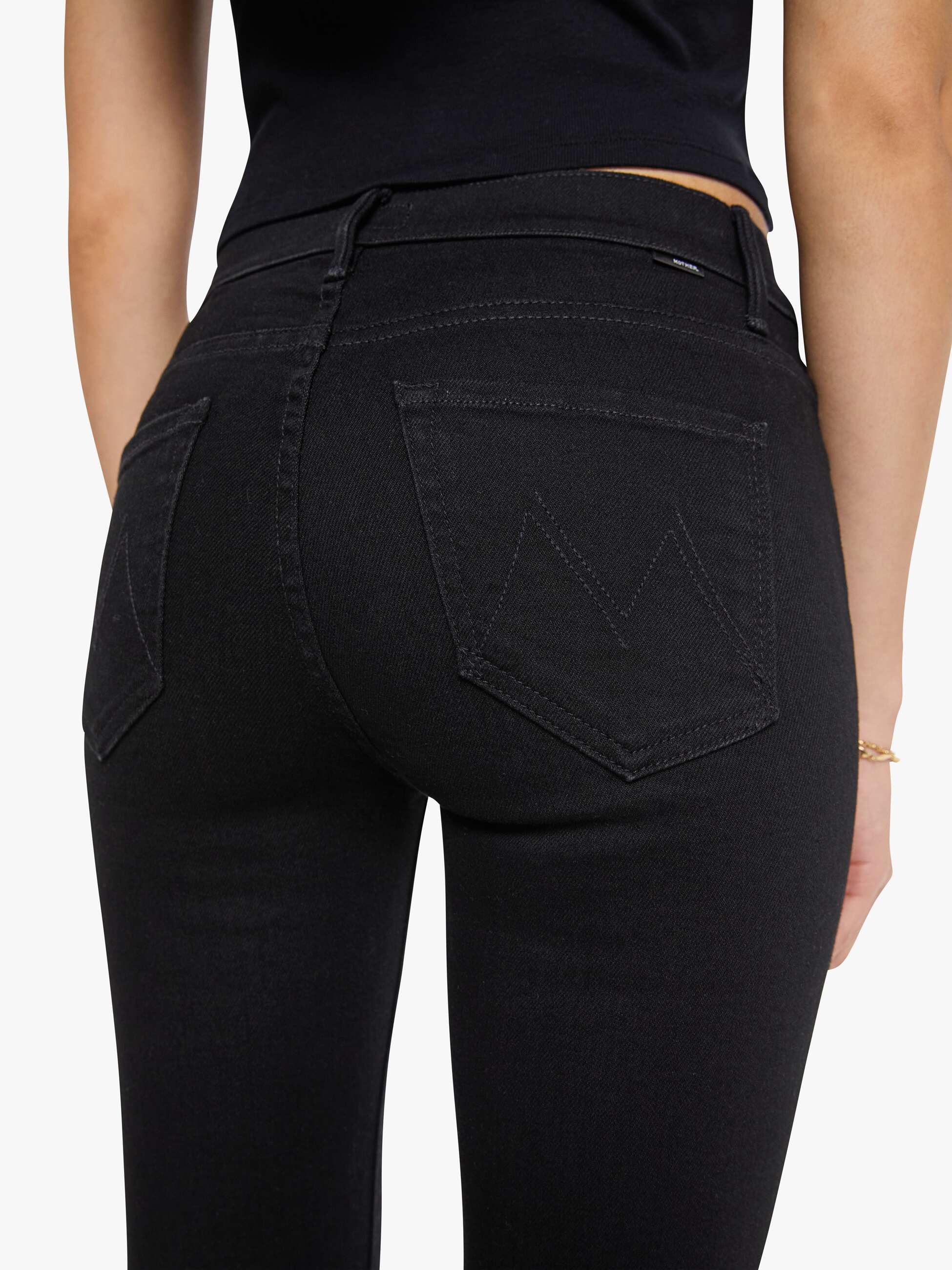 Mother The Weekender Jeans Nighty Night Schwarz Flare