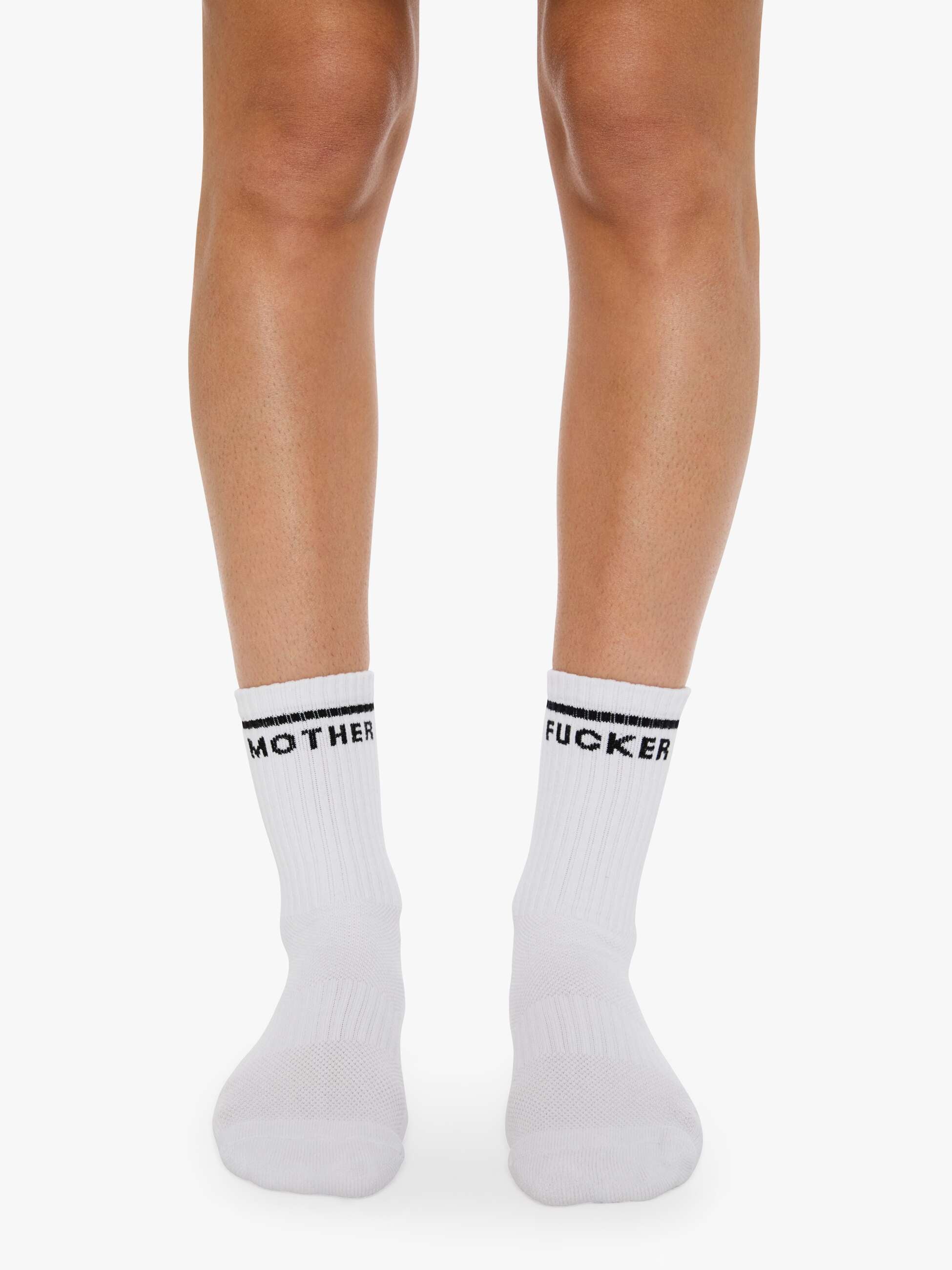 Mother Accessories MF Pilates Socken Weiss Grip Sohle