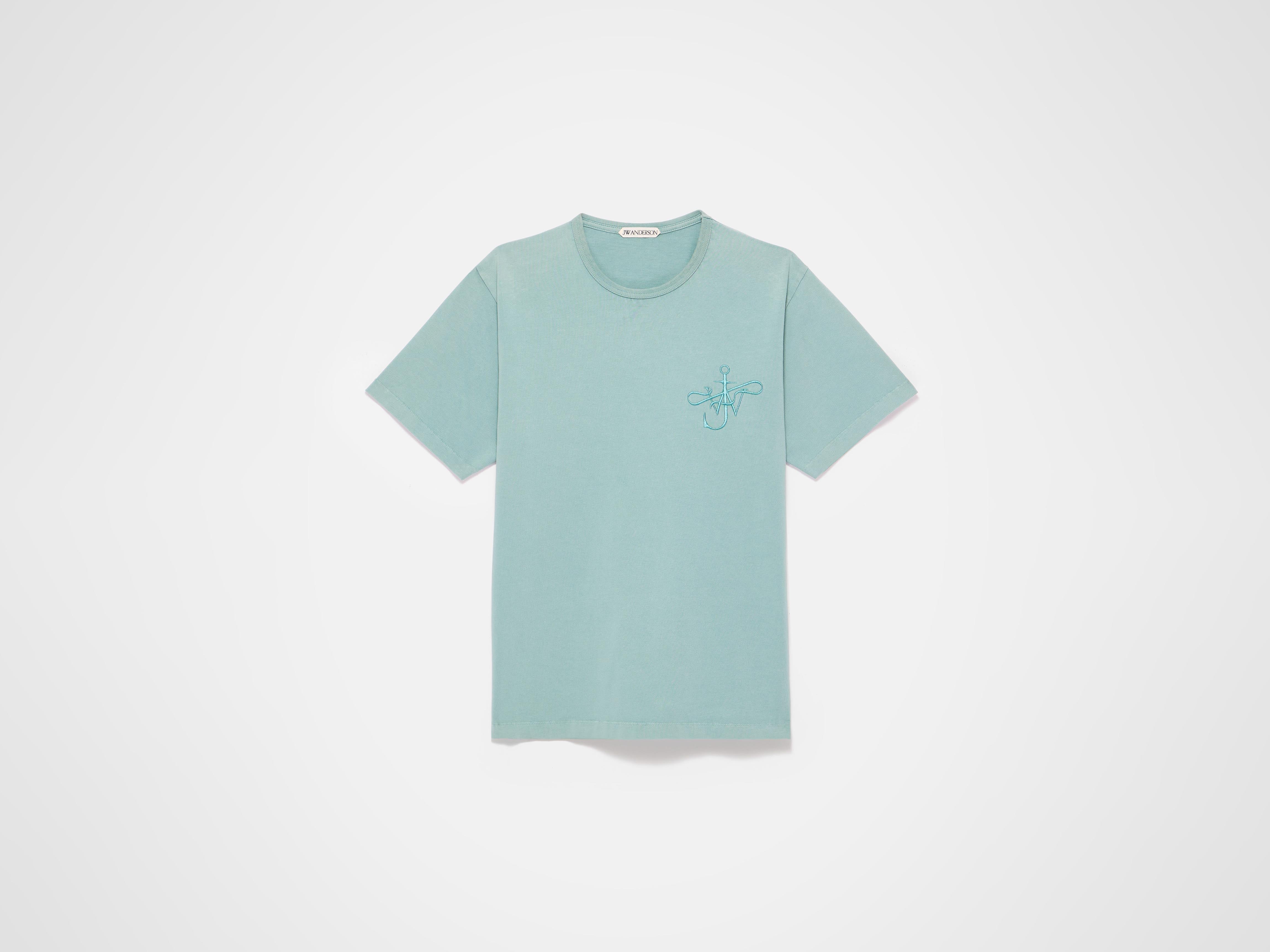 J.W.Anderson Shirts Ribbon Anchor T-Shirt Herren Washed Teal