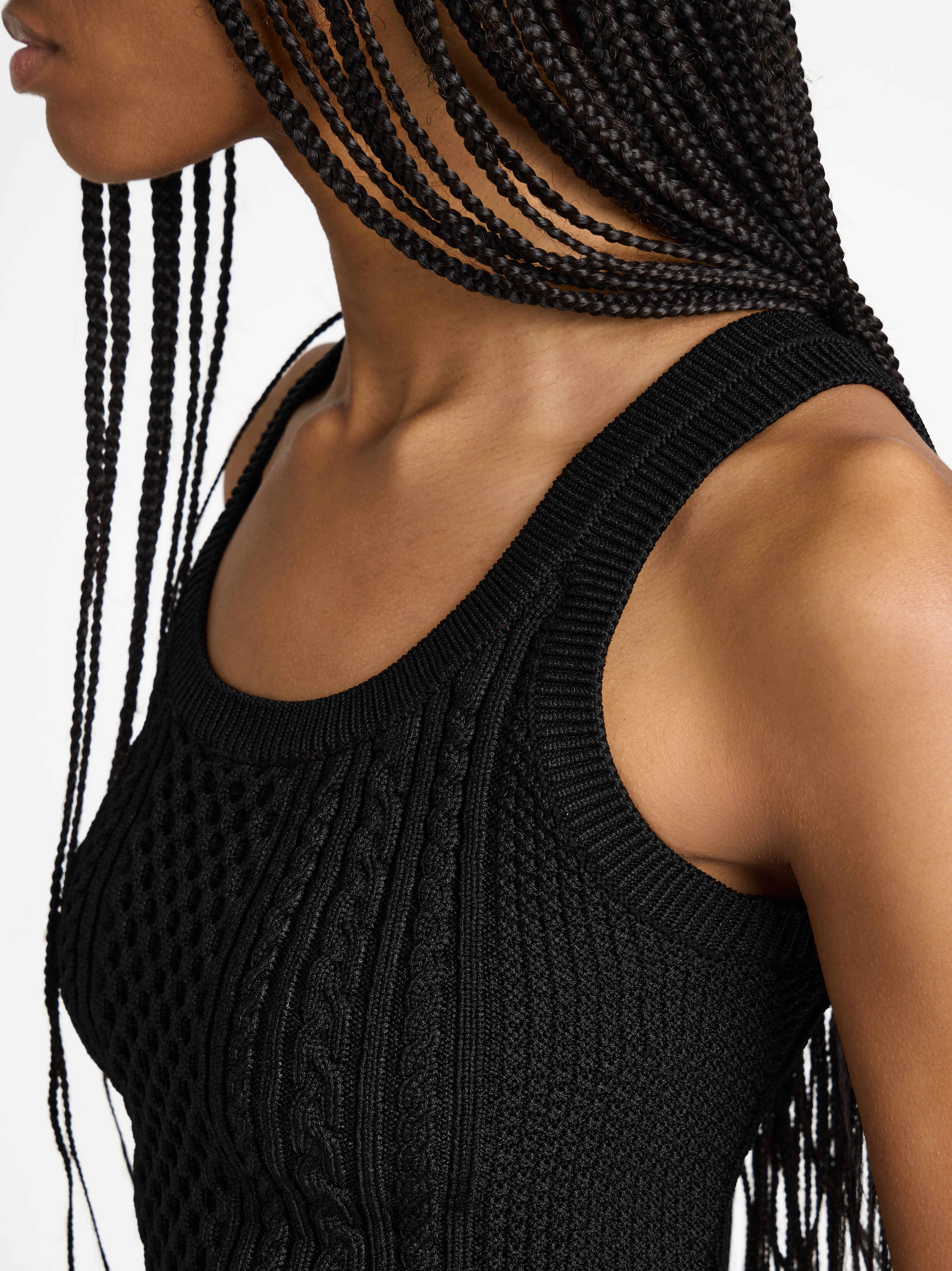 J.W.Anderson Cable-Knit Tank Top Schwarz Stricktop