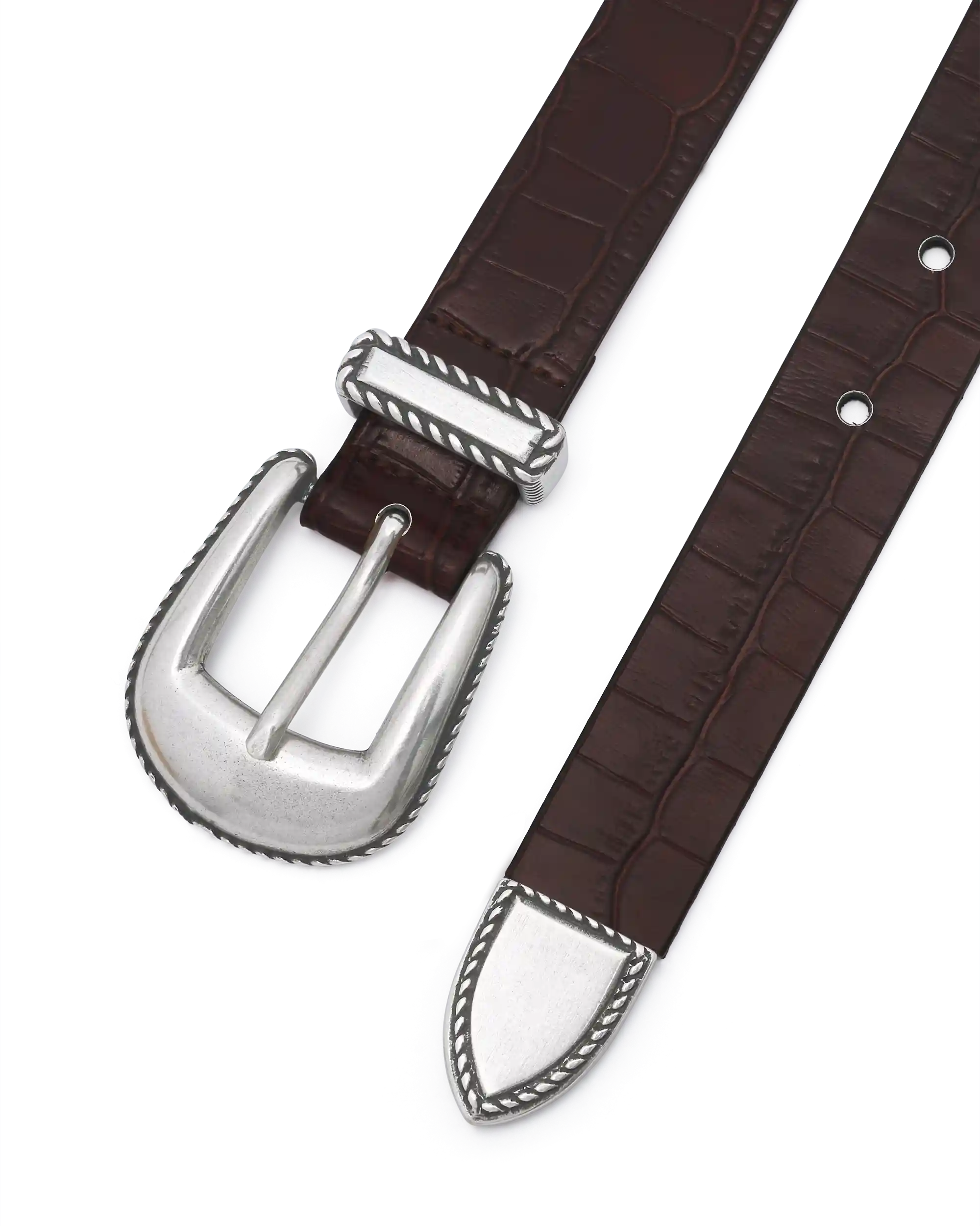 Drôle De Monsieur Croco Gürtel braun Leder 2,5cm