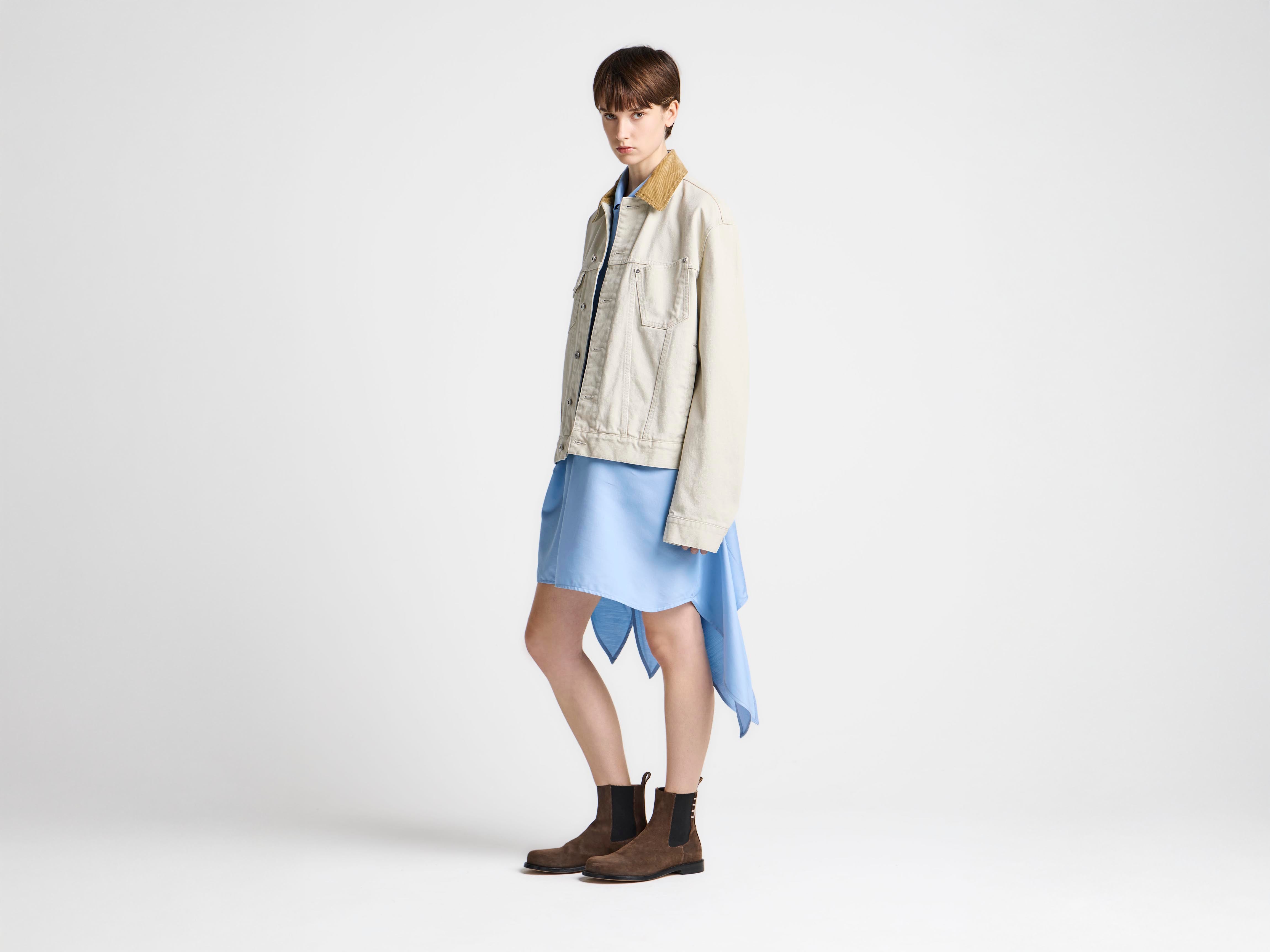 J.W.Anderson Corduroy Denimjacke Ecru Damen
