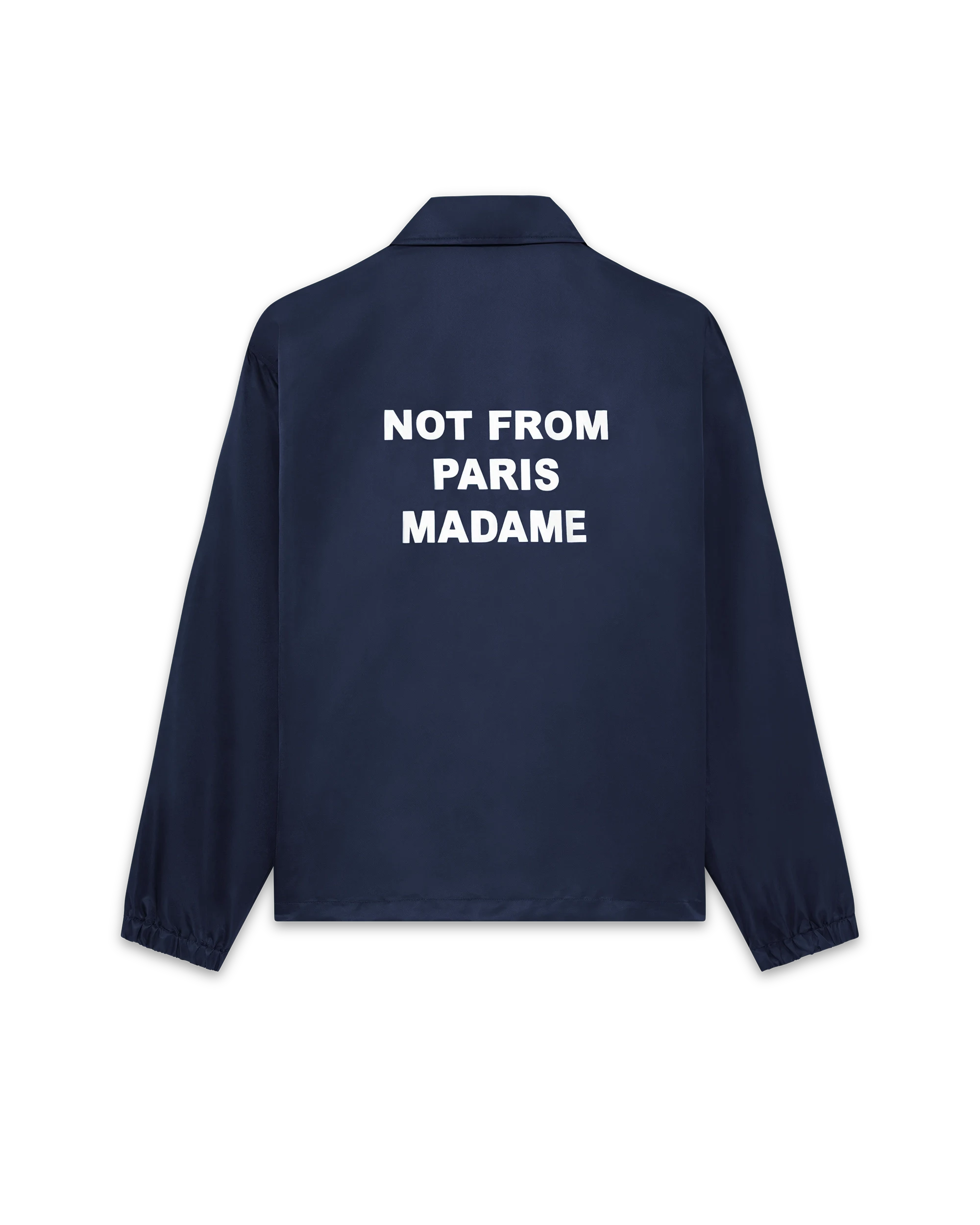 Drôle De Monsieur Slogan Jacke Nylonjacke Navy Wasserabweisend