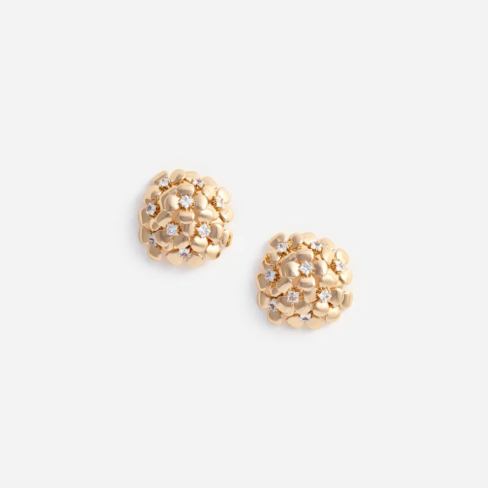 Self Portrait Gold Flower Cluster Ohrstecker Gold One Size