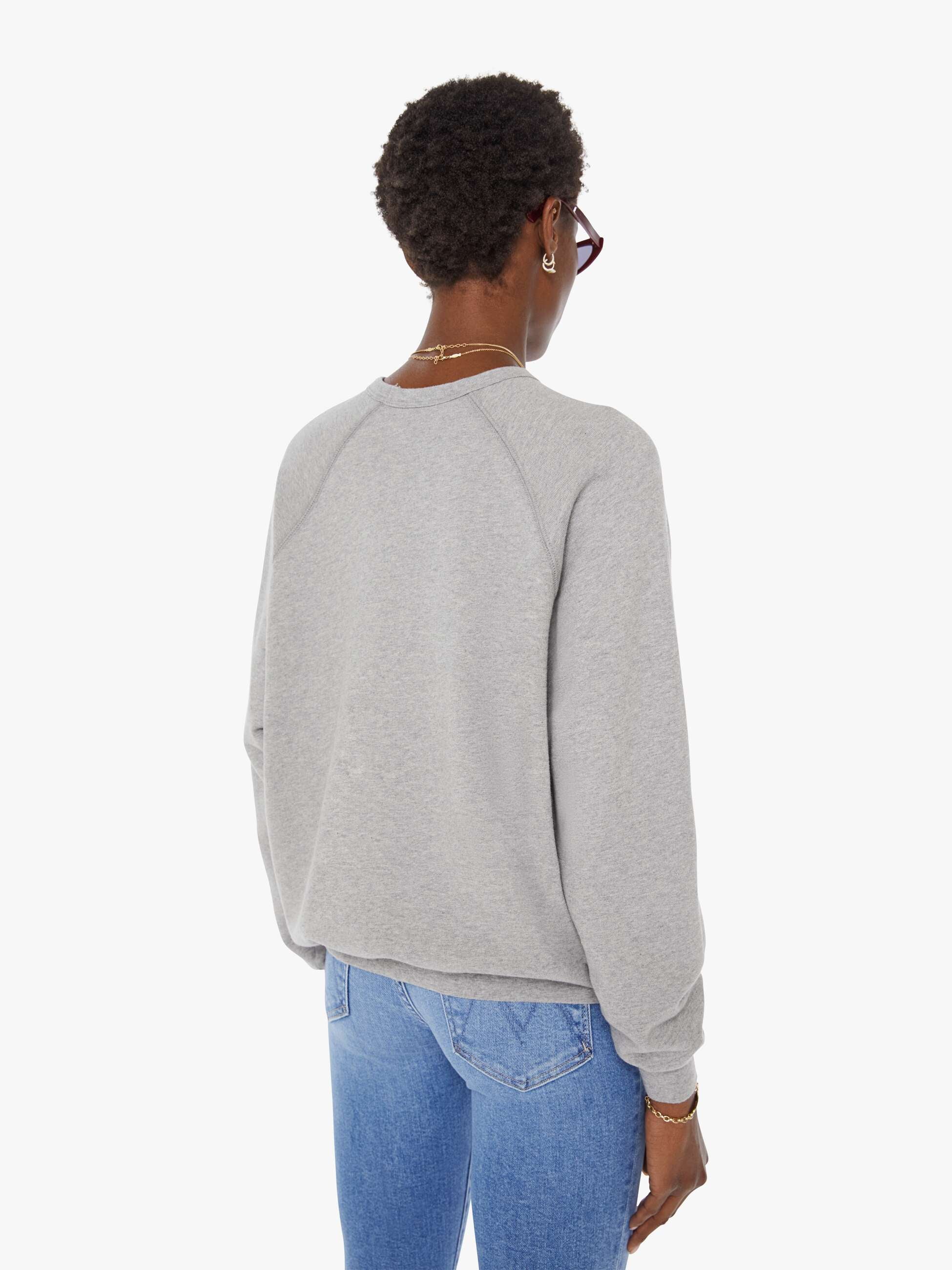 Mother The Biggie Concert Sweatshirt Heather Grey Baumwolle
