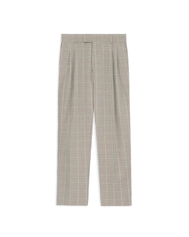 Drôle De Monsieur Pantalon à Plis Carreaux Hose Beige Karo