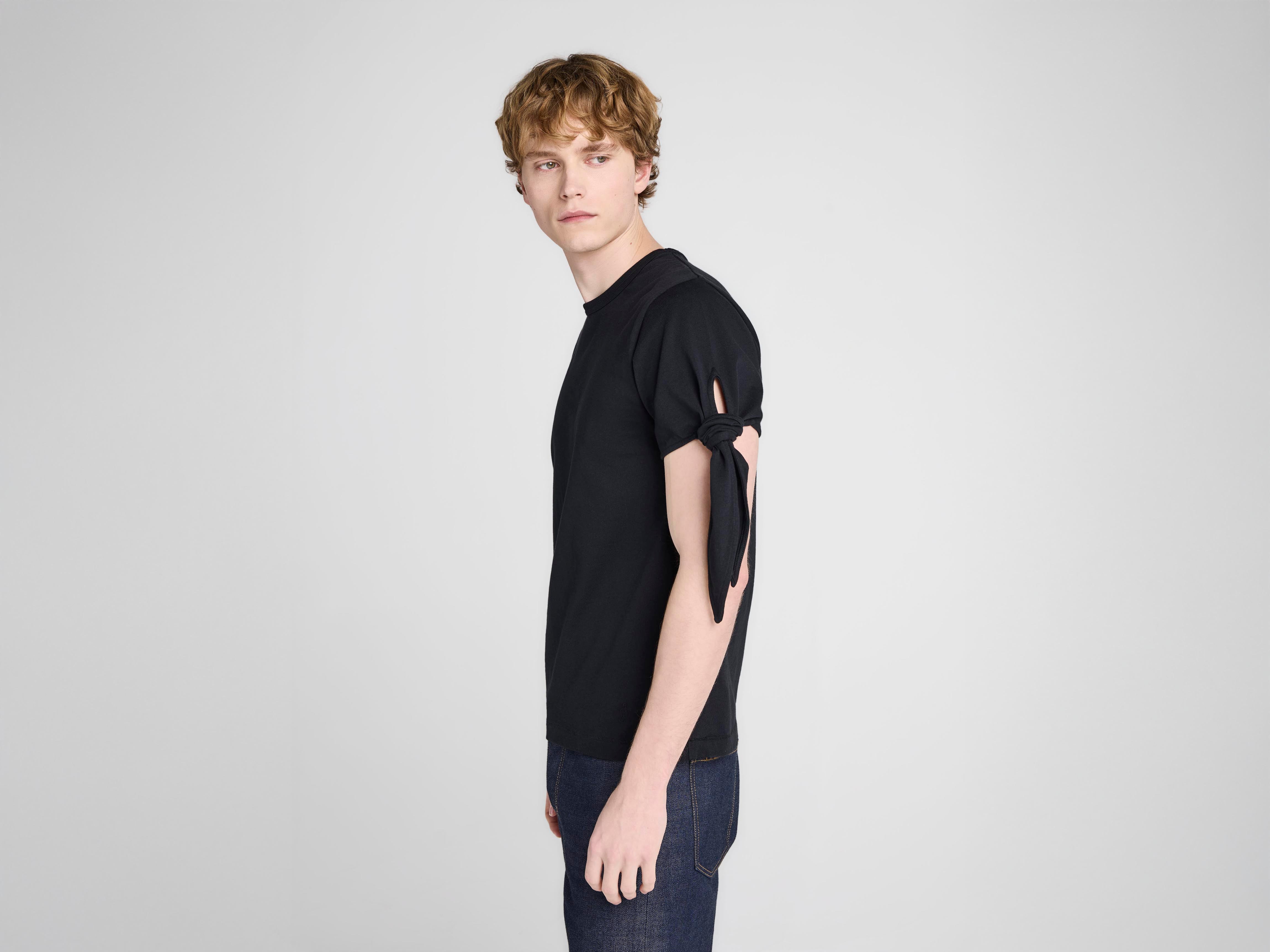 J.W.Anderson Knotted Sleeve T-Shirt Herren Schwarz Jersey