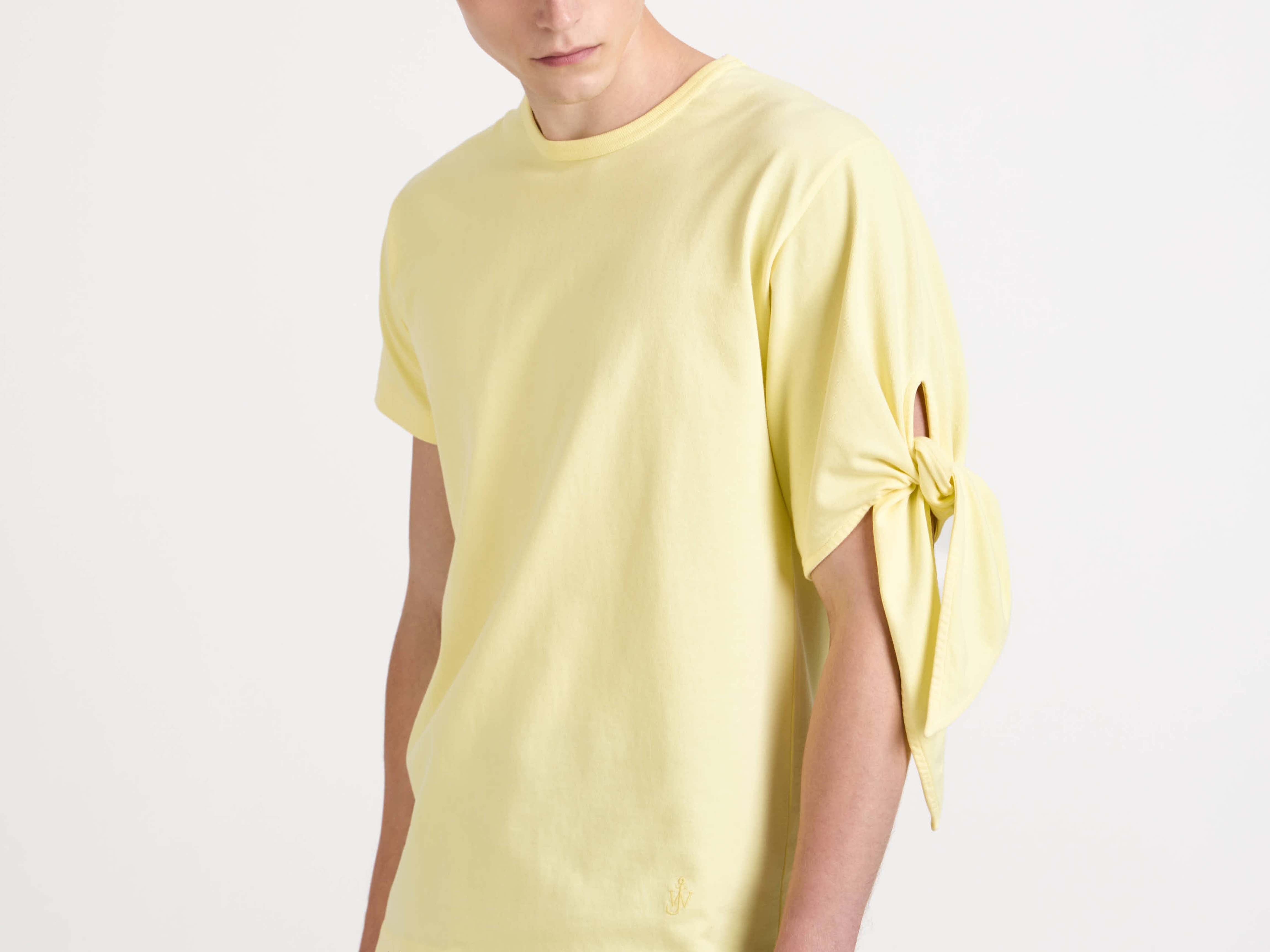 J.W.Anderson Knotted Sleeve T-Shirt Gelb Herren Jersey