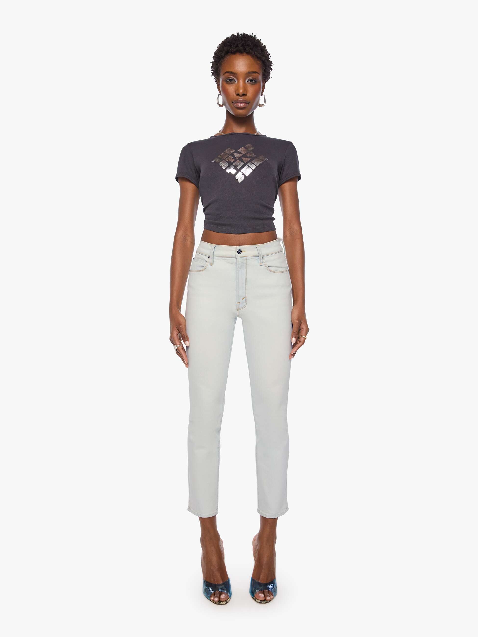Mother Denim Mid Rise Dazzler Ankle Jeans Hairspray